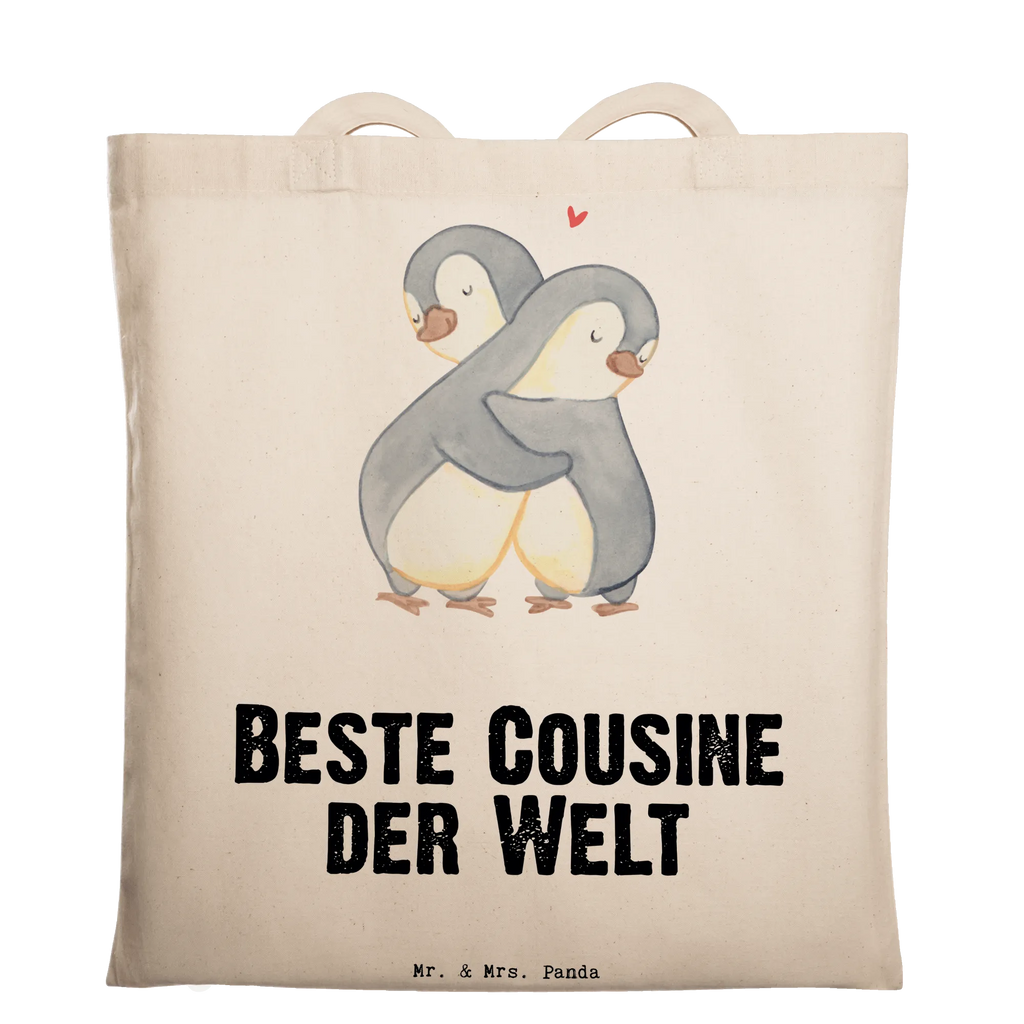 Tragetasche Pinguin Beste Cousine der Welt Beuteltasche, Beutel, Einkaufstasche, Jutebeutel, Stoffbeutel, Tasche, Shopper, Umhängetasche, Strandtasche, Schultertasche, Stofftasche, Tragetasche, Badetasche, Jutetasche, Einkaufstüte, Laptoptasche, für, Dankeschön, Geschenk, Schenken, Geburtstag, Geburtstagsgeschenk, Geschenkidee, Danke, Bedanken, Mitbringsel, Freude machen, Geschenktipp, Cousine, Kusine, Kousine, Cousinchen, Tochter von Onkel, Tochter von Tante, Familie, Verwandtschaft, Cousin