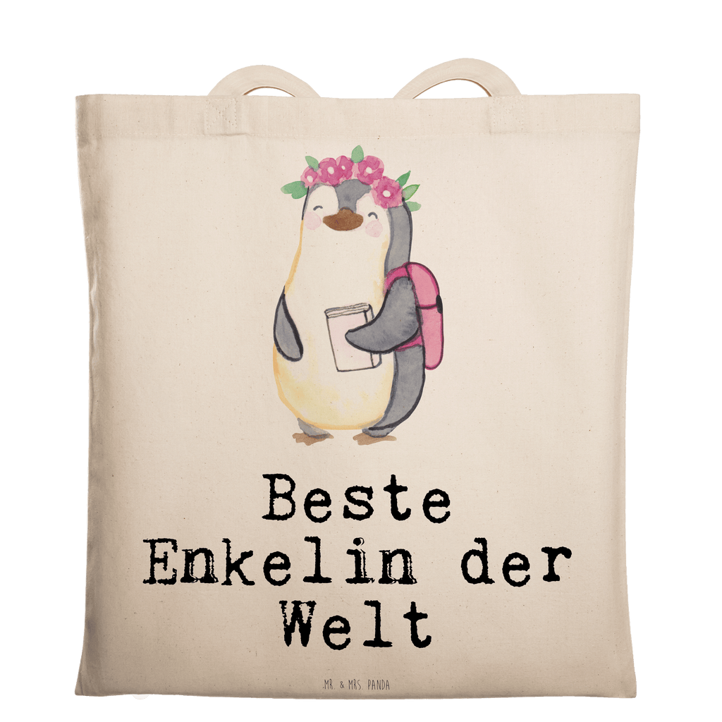 Tragetasche Pinguin Beste Enkelin der Welt Beuteltasche, Beutel, Einkaufstasche, Jutebeutel, Stoffbeutel, Tasche, Shopper, Umhängetasche, Strandtasche, Schultertasche, Stofftasche, Tragetasche, Badetasche, Jutetasche, Einkaufstüte, Laptoptasche, für, Dankeschön, Geschenk, Schenken, Geburtstag, Geburtstagsgeschenk, Geschenkidee, Danke, Bedanken, Mitbringsel, Freude machen, Geschenktipp, Enkelin, Enkelkind, Enkeltochter, Oma, Opa, Kind von Tochter, Kind von Sohn, Großtochter, Taufe