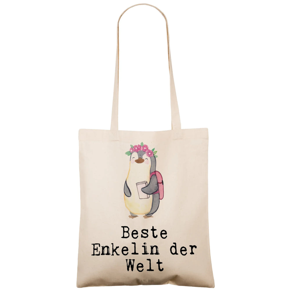 Tragetasche Pinguin Beste Enkelin der Welt Beuteltasche, Beutel, Einkaufstasche, Jutebeutel, Stoffbeutel, Tasche, Shopper, Umhängetasche, Strandtasche, Schultertasche, Stofftasche, Tragetasche, Badetasche, Jutetasche, Einkaufstüte, Laptoptasche, für, Dankeschön, Geschenk, Schenken, Geburtstag, Geburtstagsgeschenk, Geschenkidee, Danke, Bedanken, Mitbringsel, Freude machen, Geschenktipp, Enkelin, Enkelkind, Enkeltochter, Oma, Opa, Kind von Tochter, Kind von Sohn, Großtochter, Taufe