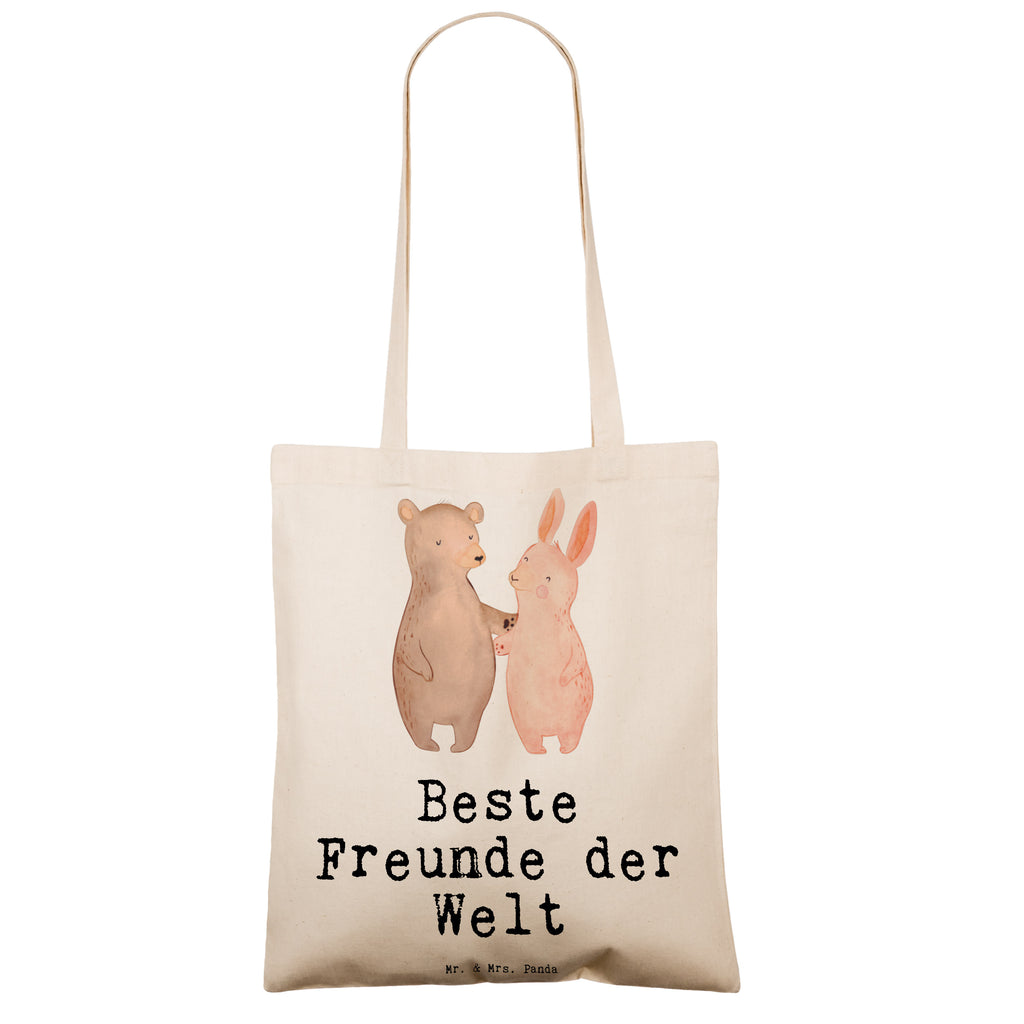 Tragetasche Hase Beste Freunde der Welt Beuteltasche, Beutel, Einkaufstasche, Jutebeutel, Stoffbeutel, Tasche, Shopper, Umhängetasche, Strandtasche, Schultertasche, Stofftasche, Tragetasche, Badetasche, Jutetasche, Einkaufstüte, Laptoptasche, für, Dankeschön, Geschenk, Schenken, Geburtstag, Geburtstagsgeschenk, Geschenkidee, Danke, Bedanken, Mitbringsel, Freude machen, Geschenktipp, Freunde, best friends, Freundschaft, Freundin, Freund, Clique, Kumpel, bae, bff