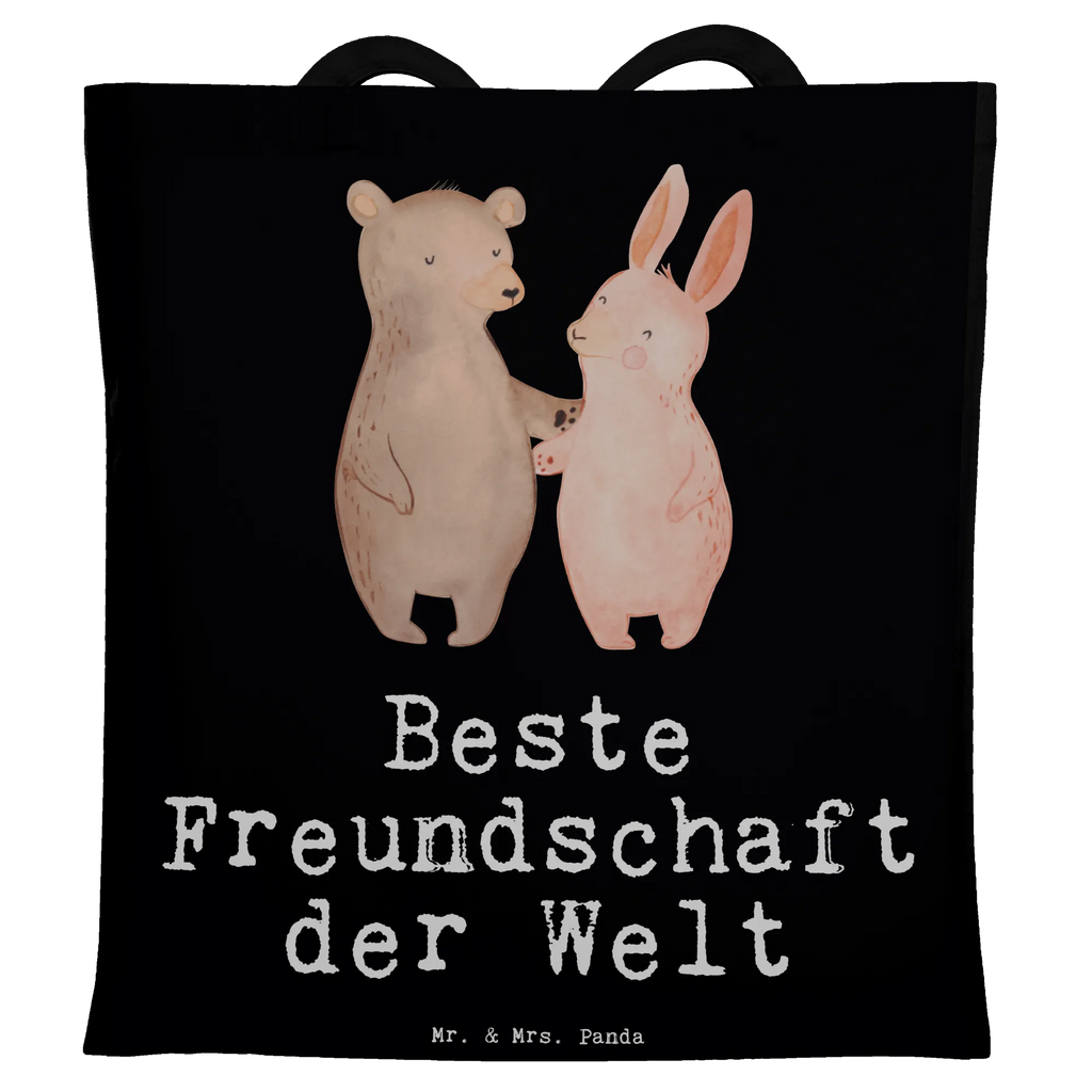 Tragetasche Hase Beste Freundschaft der Welt Beuteltasche, Beutel, Einkaufstasche, Jutebeutel, Stoffbeutel, Tasche, Shopper, Umhängetasche, Strandtasche, Schultertasche, Stofftasche, Tragetasche, Badetasche, Jutetasche, Einkaufstüte, Laptoptasche, für, Dankeschön, Geschenk, Schenken, Geburtstag, Geburtstagsgeschenk, Geschenkidee, Danke, Bedanken, Mitbringsel, Freude machen, Geschenktipp, Freundschaft, Freunde, Freunde fürs Leben, best friends, Freundin, Freund, Clique, Kumpel, bae, bff