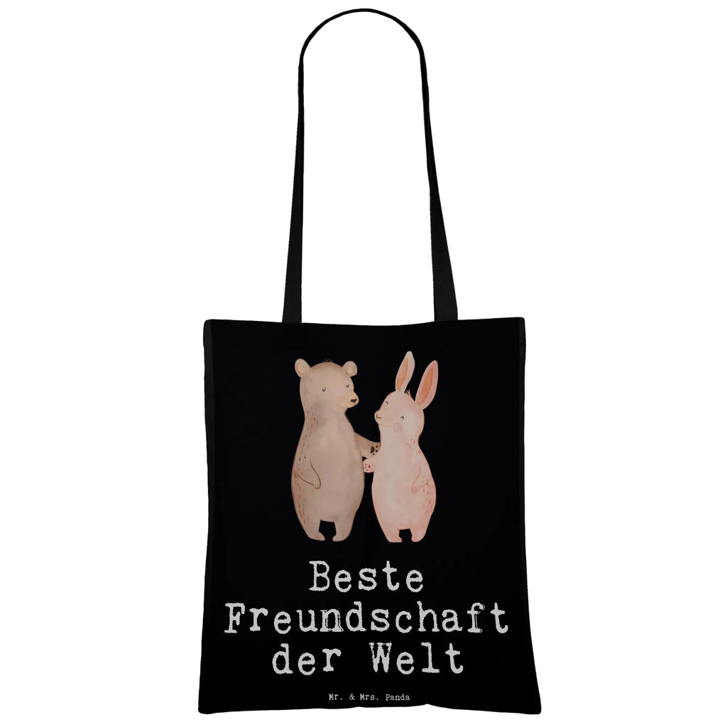 Tragetasche Hase Beste Freundschaft der Welt Beuteltasche, Beutel, Einkaufstasche, Jutebeutel, Stoffbeutel, Tasche, Shopper, Umhängetasche, Strandtasche, Schultertasche, Stofftasche, Tragetasche, Badetasche, Jutetasche, Einkaufstüte, Laptoptasche, für, Dankeschön, Geschenk, Schenken, Geburtstag, Geburtstagsgeschenk, Geschenkidee, Danke, Bedanken, Mitbringsel, Freude machen, Geschenktipp, Freundschaft, Freunde, Freunde fürs Leben, best friends, Freundin, Freund, Clique, Kumpel, bae, bff