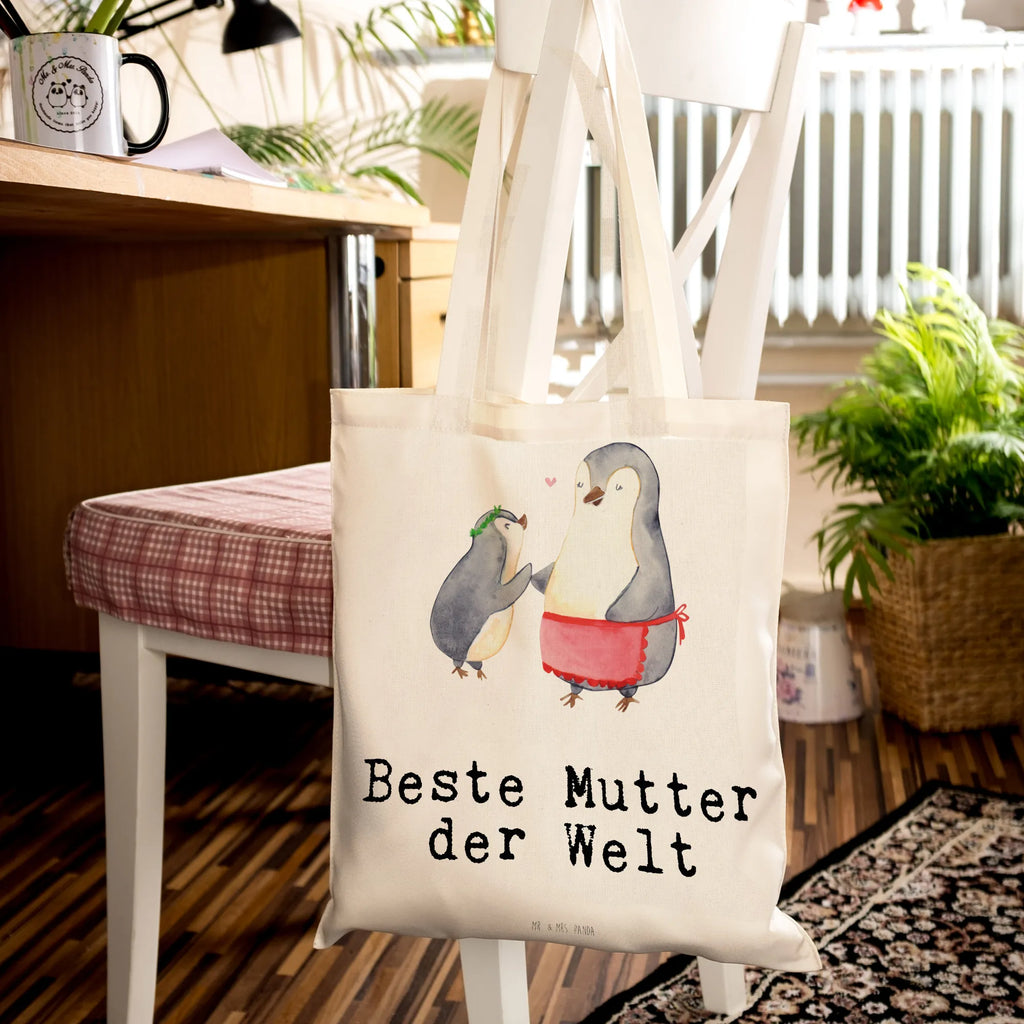 Tragetasche Pinguin Beste Mutter der Welt Beuteltasche, Beutel, Einkaufstasche, Jutebeutel, Stoffbeutel, Tasche, Shopper, Umhängetasche, Strandtasche, Schultertasche, Stofftasche, Tragetasche, Badetasche, Jutetasche, Einkaufstüte, Laptoptasche, für, Dankeschön, Geschenk, Schenken, Geburtstag, Geburtstagsgeschenk, Geschenkidee, Danke, Bedanken, Mitbringsel, Freude machen, Geschenktipp, Mama, Mami, Mutter, Muttertag, Mutti, Ma, Tochter, Sohn, Beste Mama, Beste, Supermama