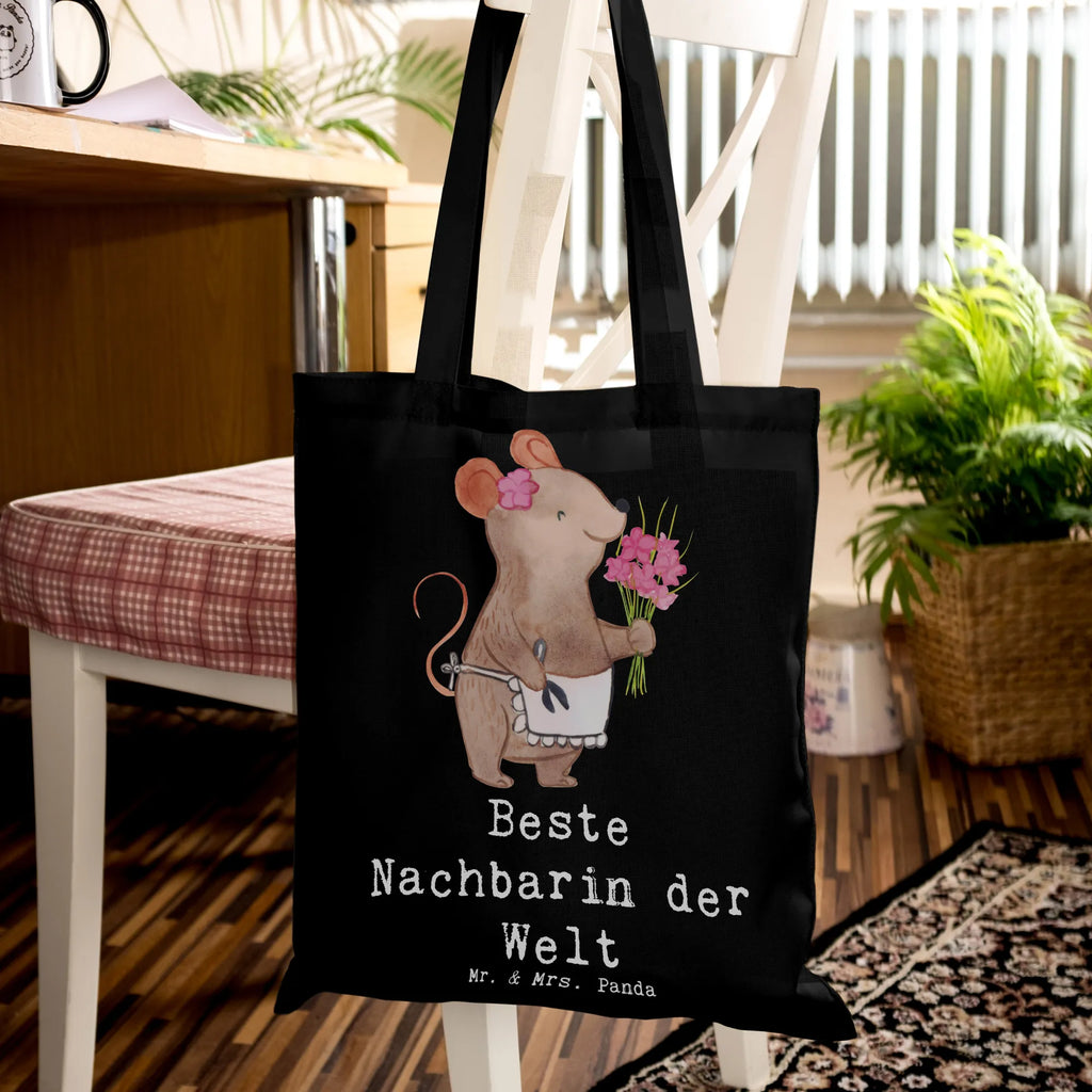 Tragetasche Maus Beste Nachbarin der Welt Beuteltasche, Beutel, Einkaufstasche, Jutebeutel, Stoffbeutel, Tasche, Shopper, Umhängetasche, Strandtasche, Schultertasche, Stofftasche, Tragetasche, Badetasche, Jutetasche, Einkaufstüte, Laptoptasche, für, Dankeschön, Geschenk, Schenken, Geburtstag, Geburtstagsgeschenk, Geschenkidee, Danke, Bedanken, Mitbringsel, Freude machen, Geschenktipp, Nachbarin, Nachbarn, Nachbarschaft, Freundin, Angrenzer, Anwohnerin, Bewohnerin, Freundschaft