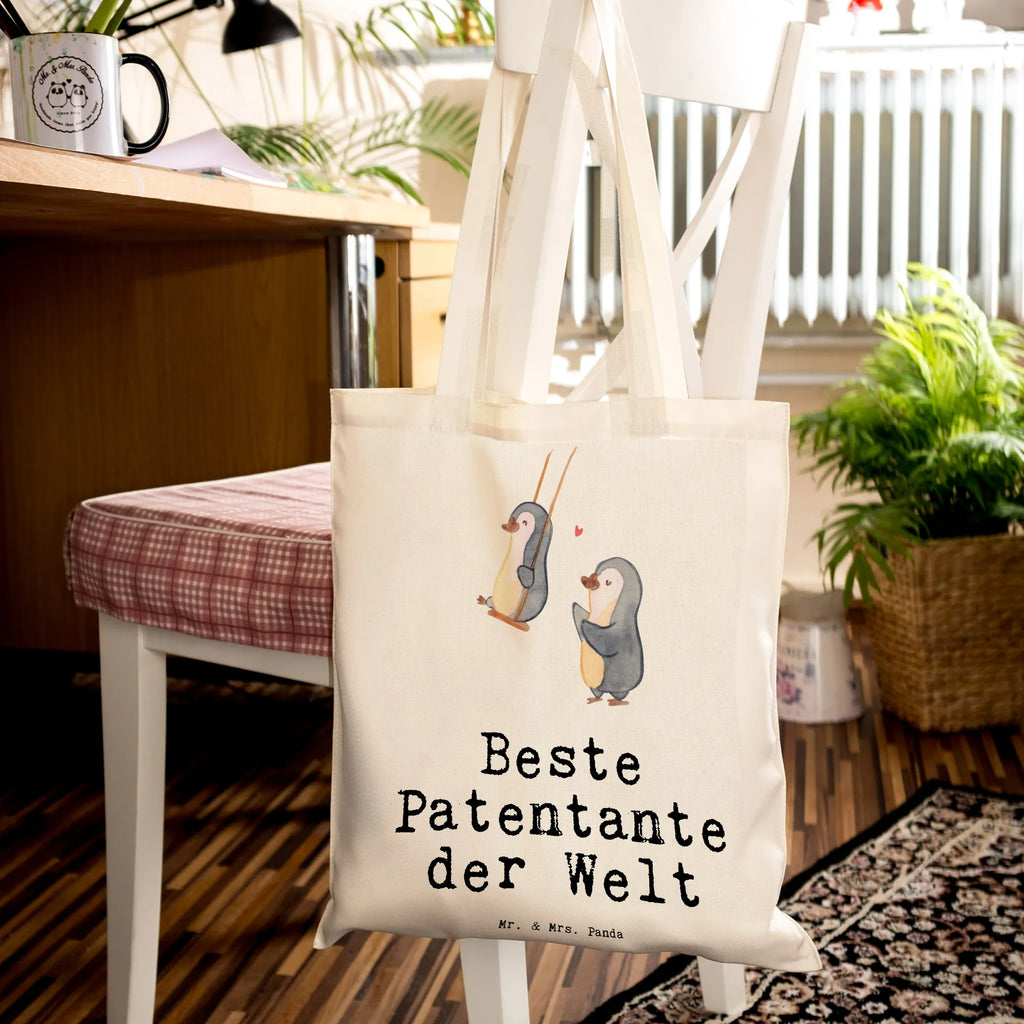 Tragetasche Pinguin Beste Patentante der Welt Beuteltasche, Beutel, Einkaufstasche, Jutebeutel, Stoffbeutel, Tasche, Shopper, Umhängetasche, Strandtasche, Schultertasche, Stofftasche, Tragetasche, Badetasche, Jutetasche, Einkaufstüte, Laptoptasche, für, Dankeschön, Geschenk, Schenken, Geburtstag, Geburtstagsgeschenk, Geschenkidee, Danke, Bedanken, Mitbringsel, Freude machen, Geschenktipp, Patentante, Paten Tante, Lieblingstante, Taufpartner, Taufe, Familie, Kleinigkeit, Nichte, Neffe