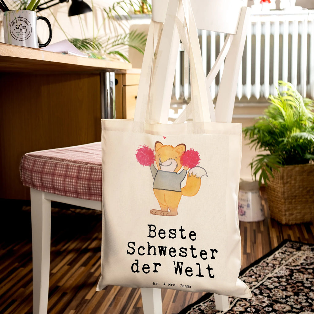 Tragetasche Fuchs Beste Schwester der Welt Beuteltasche, Beutel, Einkaufstasche, Jutebeutel, Stoffbeutel, Tasche, Shopper, Umhängetasche, Strandtasche, Schultertasche, Stofftasche, Tragetasche, Badetasche, Jutetasche, Einkaufstüte, Laptoptasche, für, Dankeschön, Geschenk, Schenken, Geburtstag, Geburtstagsgeschenk, Geschenkidee, Danke, Bedanken, Mitbringsel, Freude machen, Geschenktipp, Schwester, Geschwister, Schwesterherz, Sister, Familie, Kleinigkeit, Beste, Tochter