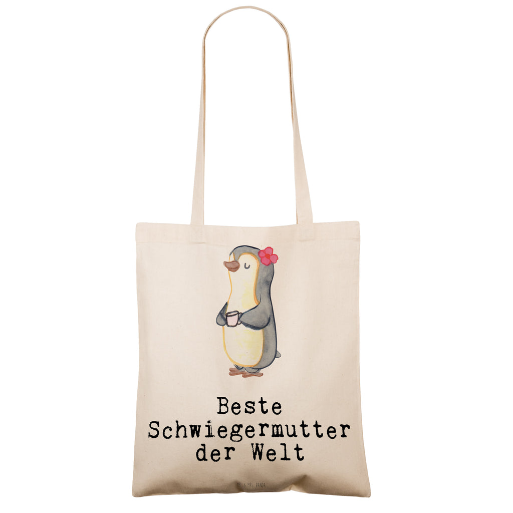 Tragetasche Pinguin Beste Schwiegermutter der Welt Beuteltasche, Beutel, Einkaufstasche, Jutebeutel, Stoffbeutel, Tasche, Shopper, Umhängetasche, Strandtasche, Schultertasche, Stofftasche, Tragetasche, Badetasche, Jutetasche, Einkaufstüte, Laptoptasche, für, Dankeschön, Geschenk, Schenken, Geburtstag, Geburtstagsgeschenk, Geschenkidee, Danke, Bedanken, Mitbringsel, Freude machen, Geschenktipp, Schwiegermutter, Schwiegermama, Schwiegereltern, Mama, Mutter, Mutter des Ehepartners, angeheiratet