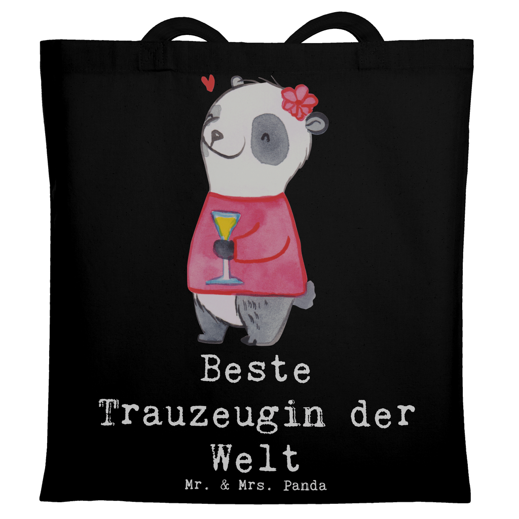 Tragetasche Panda Beste Trauzeugin der Welt Beuteltasche, Beutel, Einkaufstasche, Jutebeutel, Stoffbeutel, Tasche, Shopper, Umhängetasche, Strandtasche, Schultertasche, Stofftasche, Tragetasche, Badetasche, Jutetasche, Einkaufstüte, Laptoptasche, für, Dankeschön, Geschenk, Schenken, Geburtstag, Geburtstagsgeschenk, Geschenkidee, Danke, Bedanken, Mitbringsel, Freude machen, Geschenktipp, Trauzeugin, Trauhzeugin, Freundin, Hochzeit, Heirat, JGA, Trauung, Kirche, Standesamt, Braut