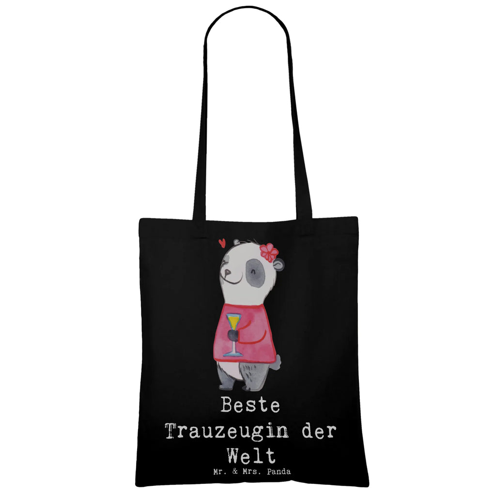 Tragetasche Panda Beste Trauzeugin der Welt Beuteltasche, Beutel, Einkaufstasche, Jutebeutel, Stoffbeutel, Tasche, Shopper, Umhängetasche, Strandtasche, Schultertasche, Stofftasche, Tragetasche, Badetasche, Jutetasche, Einkaufstüte, Laptoptasche, für, Dankeschön, Geschenk, Schenken, Geburtstag, Geburtstagsgeschenk, Geschenkidee, Danke, Bedanken, Mitbringsel, Freude machen, Geschenktipp, Trauzeugin, Trauhzeugin, Freundin, Hochzeit, Heirat, JGA, Trauung, Kirche, Standesamt, Braut