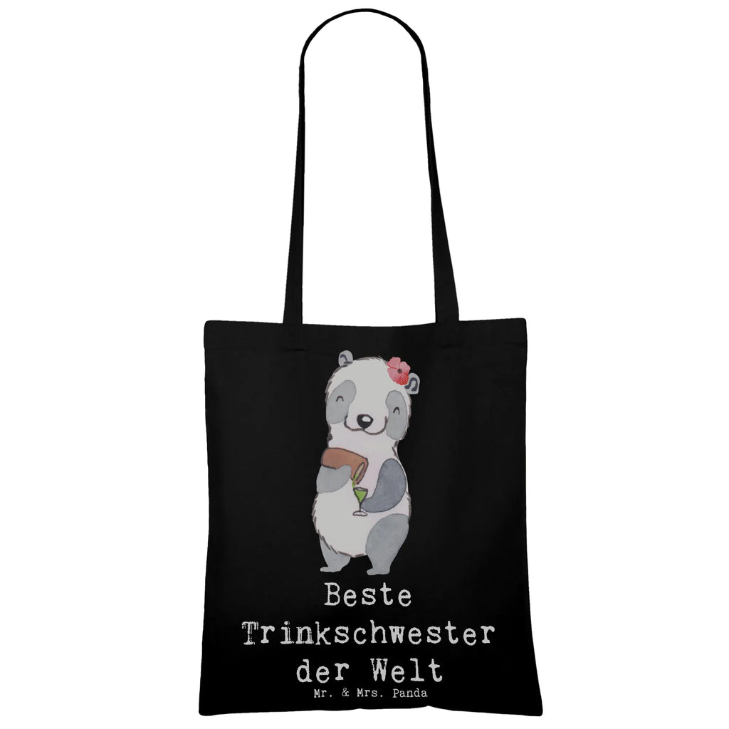 Tragetasche Panda Beste Trinkschwester der Welt Beuteltasche, Beutel, Einkaufstasche, Jutebeutel, Stoffbeutel, Tasche, Shopper, Umhängetasche, Strandtasche, Schultertasche, Stofftasche, Tragetasche, Badetasche, Jutetasche, Einkaufstüte, Laptoptasche, für, Dankeschön, Geschenk, Schenken, Geburtstag, Geburtstagsgeschenk, Geschenkidee, Danke, Bedanken, Mitbringsel, Freude machen, Geschenktipp, Trinkschwester, Saufschwester, Schwester, Sister, Freundin, Party, Bae, Trinken, Alkohol, Wochenende, Kleinigkeit, Sister from another Mister