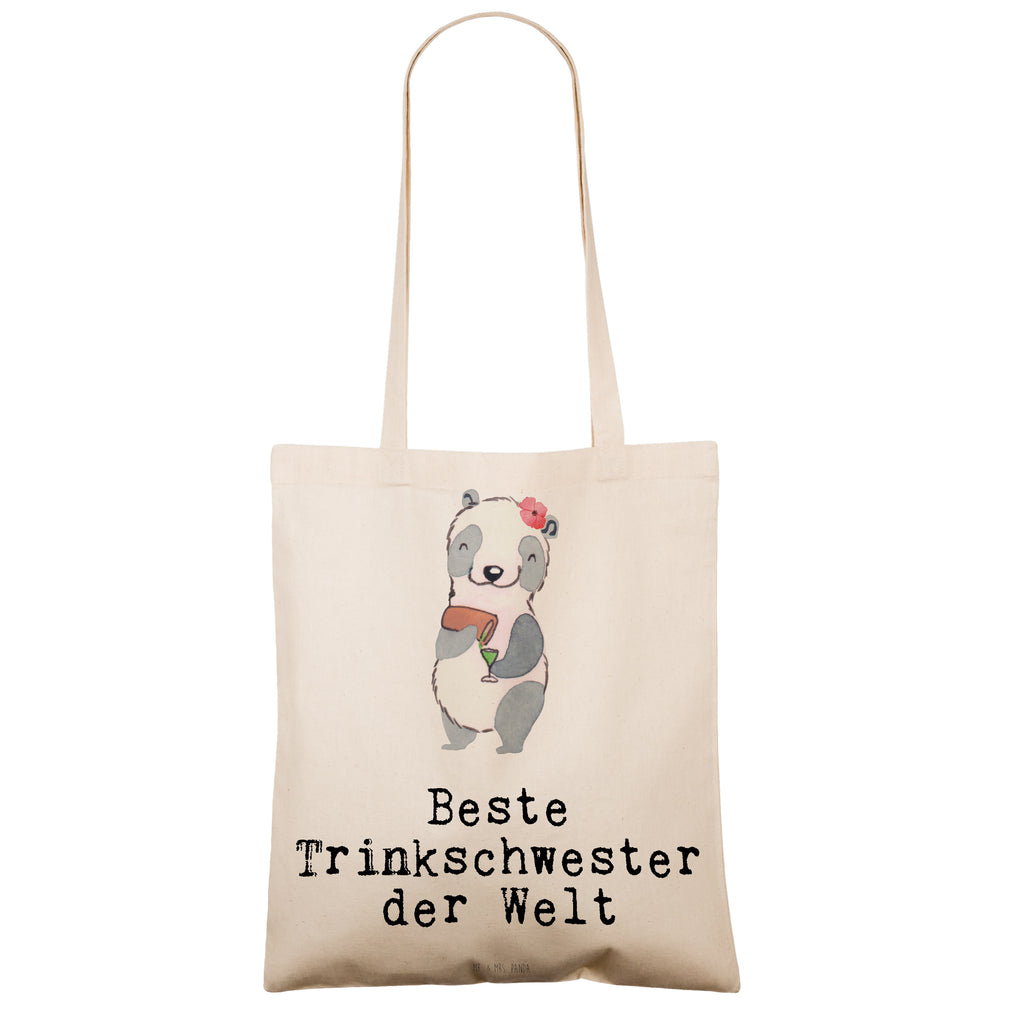 Tragetasche Panda Beste Trinkschwester der Welt Beuteltasche, Beutel, Einkaufstasche, Jutebeutel, Stoffbeutel, Tasche, Shopper, Umhängetasche, Strandtasche, Schultertasche, Stofftasche, Tragetasche, Badetasche, Jutetasche, Einkaufstüte, Laptoptasche, für, Dankeschön, Geschenk, Schenken, Geburtstag, Geburtstagsgeschenk, Geschenkidee, Danke, Bedanken, Mitbringsel, Freude machen, Geschenktipp, Trinkschwester, Saufschwester, Schwester, Sister, Freundin, Party, Bae, Trinken, Alkohol, Wochenende, Kleinigkeit, Sister from another Mister