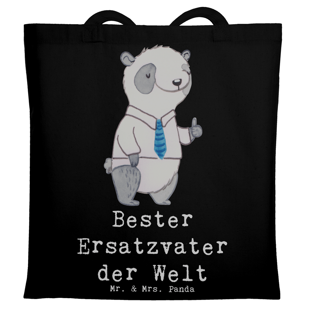 Tragetasche Panda Bester Ersatzvater der Welt Beuteltasche, Beutel, Einkaufstasche, Jutebeutel, Stoffbeutel, Tasche, Shopper, Umhängetasche, Strandtasche, Schultertasche, Stofftasche, Tragetasche, Badetasche, Jutetasche, Einkaufstüte, Laptoptasche, für, Dankeschön, Geschenk, Schenken, Geburtstag, Geburtstagsgeschenk, Geschenkidee, Danke, Bedanken, Mitbringsel, Freude machen, Geschenktipp, Bester, Ersatzvater, Ersatz, zweiter, Vater, Papa, Dad, Daddy, Paps, Papi, Vati, Eltern, Geschenk Vater, Mann, Familie, Kleinigkeit