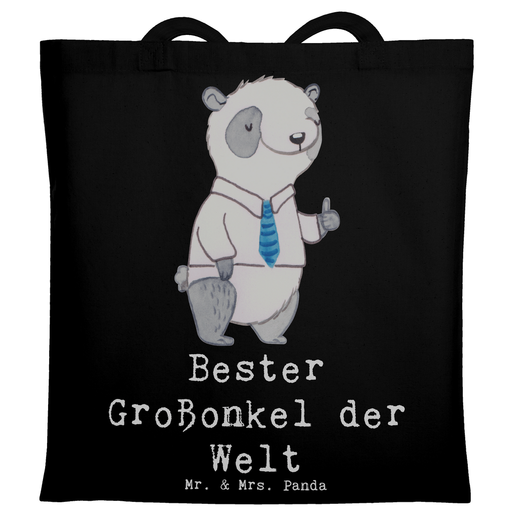 Tragetasche Panda Bester Großonkel der Welt Beuteltasche, Beutel, Einkaufstasche, Jutebeutel, Stoffbeutel, Tasche, Shopper, Umhängetasche, Strandtasche, Schultertasche, Stofftasche, Tragetasche, Badetasche, Jutetasche, Einkaufstüte, Laptoptasche, für, Dankeschön, Geschenk, Schenken, Geburtstag, Geburtstagsgeschenk, Geschenkidee, Danke, Bedanken, Mitbringsel, Freude machen, Geschenktipp, Großonkel, Onkel