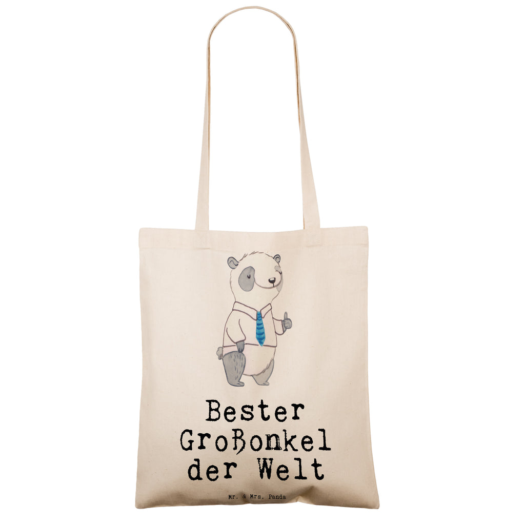 Tragetasche Panda Bester Großonkel der Welt Beuteltasche, Beutel, Einkaufstasche, Jutebeutel, Stoffbeutel, Tasche, Shopper, Umhängetasche, Strandtasche, Schultertasche, Stofftasche, Tragetasche, Badetasche, Jutetasche, Einkaufstüte, Laptoptasche, für, Dankeschön, Geschenk, Schenken, Geburtstag, Geburtstagsgeschenk, Geschenkidee, Danke, Bedanken, Mitbringsel, Freude machen, Geschenktipp, Großonkel, Onkel