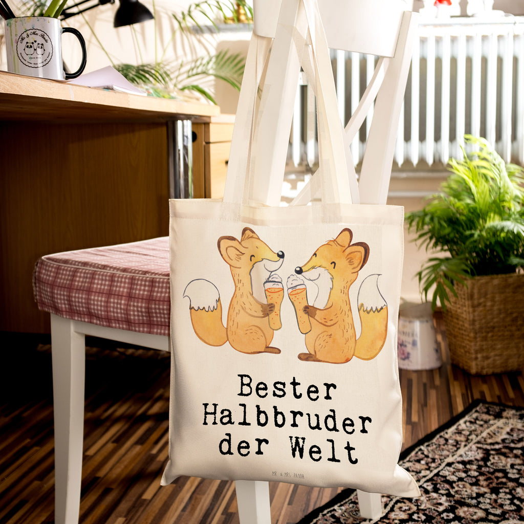 Tragetasche Fuchs Bester Halbbruder der Welt Beuteltasche, Beutel, Einkaufstasche, Jutebeutel, Stoffbeutel, Tasche, Shopper, Umhängetasche, Strandtasche, Schultertasche, Stofftasche, Tragetasche, Badetasche, Jutetasche, Einkaufstüte, Laptoptasche, für, Dankeschön, Geschenk, Schenken, Geburtstag, Geburtstagsgeschenk, Geschenkidee, Danke, Bedanken, Mitbringsel, Freude machen, Geschenktipp, Halbbruder, Stiefbruder, Stief, Stiefgeschwister, Bruder, Brudi, Geschwister, Bruderherz, Schwester, Familie, Kleinigkeit, Brother, Bester, Sohn