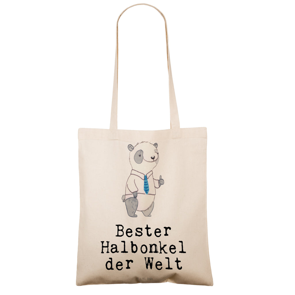 Tragetasche Panda Bester Halbonkel der Welt Beuteltasche, Beutel, Einkaufstasche, Jutebeutel, Stoffbeutel, Tasche, Shopper, Umhängetasche, Strandtasche, Schultertasche, Stofftasche, Tragetasche, Badetasche, Jutetasche, Einkaufstüte, Laptoptasche, für, Dankeschön, Geschenk, Schenken, Geburtstag, Geburtstagsgeschenk, Geschenkidee, Danke, Bedanken, Mitbringsel, Freude machen, Geschenktipp, Onkel, bester Onkel, Halbonkel, Stiefonkel, Stief, Stiefgeschwister, Familie, Kleinigkeit