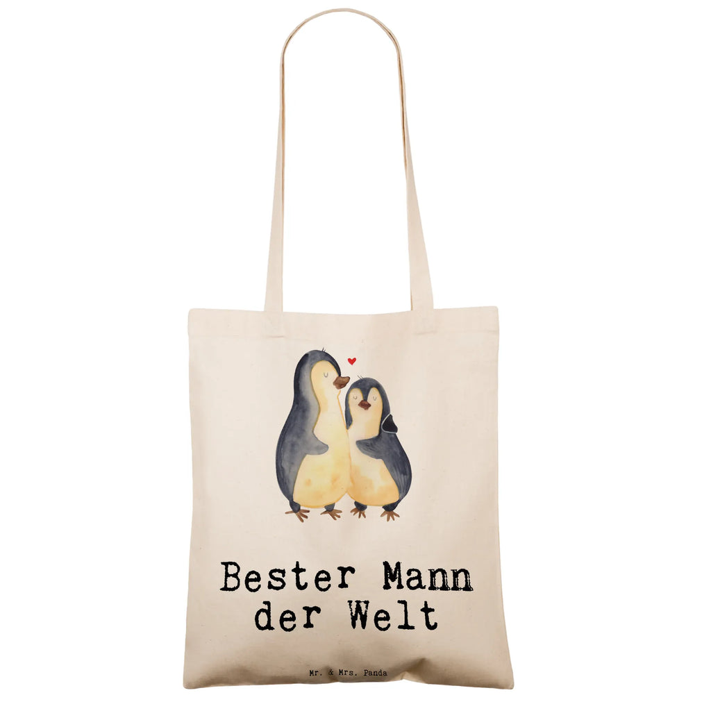 Tragetasche Pinguin Bester Mann der Welt Beuteltasche, Beutel, Einkaufstasche, Jutebeutel, Stoffbeutel, Tasche, Shopper, Umhängetasche, Strandtasche, Schultertasche, Stofftasche, Tragetasche, Badetasche, Jutetasche, Einkaufstüte, Laptoptasche, für, Dankeschön, Geschenk, Schenken, Geburtstag, Geburtstagsgeschenk, Geschenkidee, Danke, Bedanken, Mitbringsel, Freude machen, Geschenktipp, Ehemann, Beste, Mann, Partner, Freund, Traummann, Liebling, Ehepartner, Ehe, Gatte, Lebensgefährte, Bräutigam, Kleinigkeit