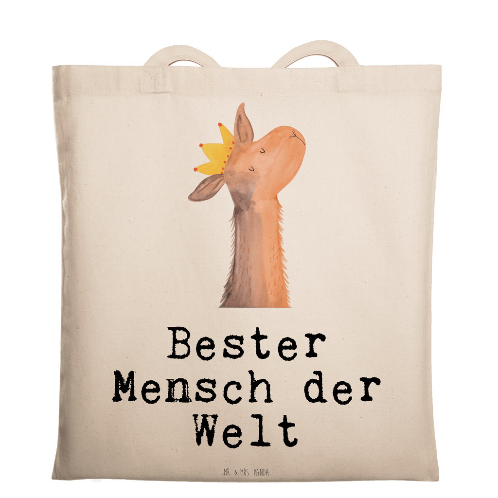 Tragetasche Lama Bester Mensch der Welt Beuteltasche, Beutel, Einkaufstasche, Jutebeutel, Stoffbeutel, Tasche, Shopper, Umhängetasche, Strandtasche, Schultertasche, Stofftasche, Tragetasche, Badetasche, Jutetasche, Einkaufstüte, Laptoptasche, für, Dankeschön, Geschenk, Schenken, Geburtstag, Geburtstagsgeschenk, Geschenkidee, Danke, Bedanken, Mitbringsel, Freude machen, Geschenktipp, Lieblingsmensch, Liebling, Lieblings Mensch, tollster Mensch, Vorbild, Partner, Ehemann, Ehefrau, Liebe, Valentinstag