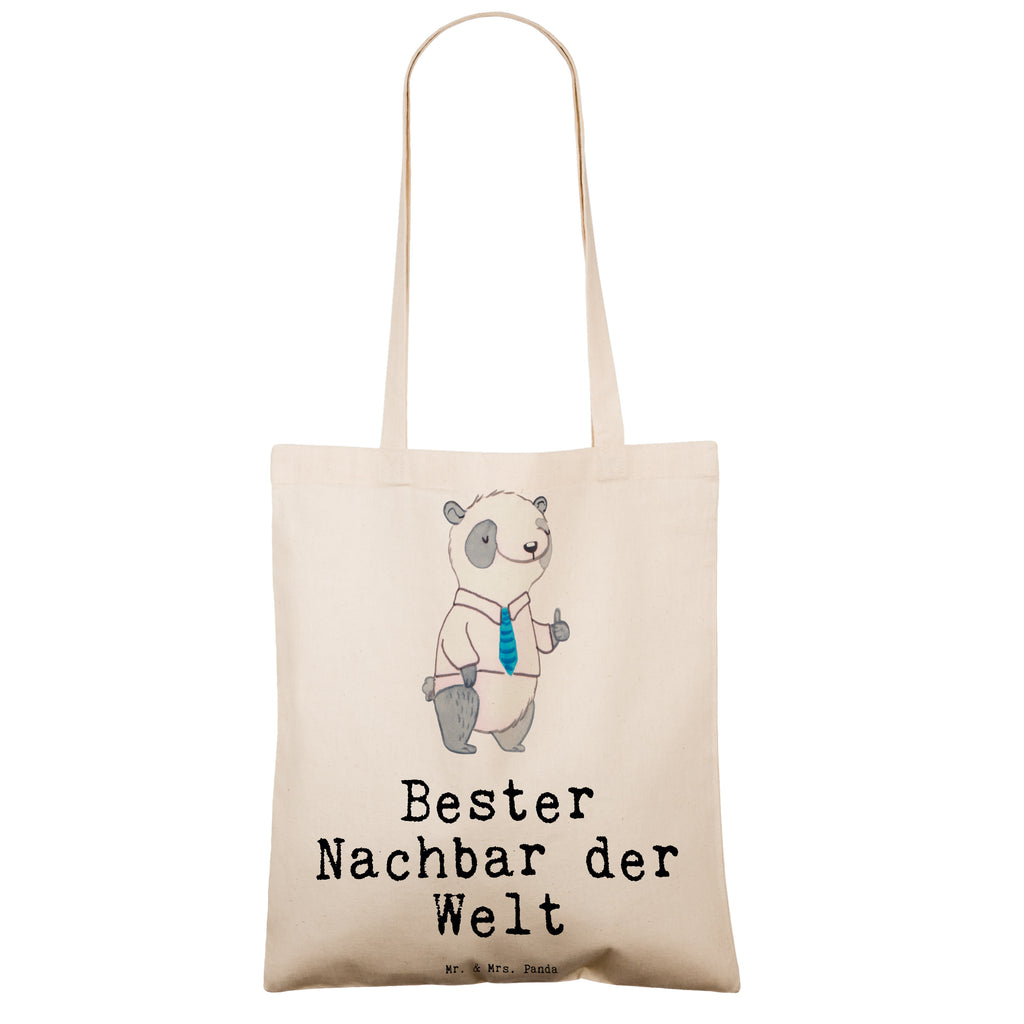 Tragetasche Panda Bester Nachbar der Welt Beuteltasche, Beutel, Einkaufstasche, Jutebeutel, Stoffbeutel, Tasche, Shopper, Umhängetasche, Strandtasche, Schultertasche, Stofftasche, Tragetasche, Badetasche, Jutetasche, Einkaufstüte, Laptoptasche, für, Dankeschön, Geschenk, Schenken, Geburtstag, Geburtstagsgeschenk, Geschenkidee, Danke, Bedanken, Mitbringsel, Freude machen, Geschenktipp, Nachbar, Nachbarn, Nachbarschaft, Freund, Angrenzer, Anwohner, Bewohner, Freundschaft