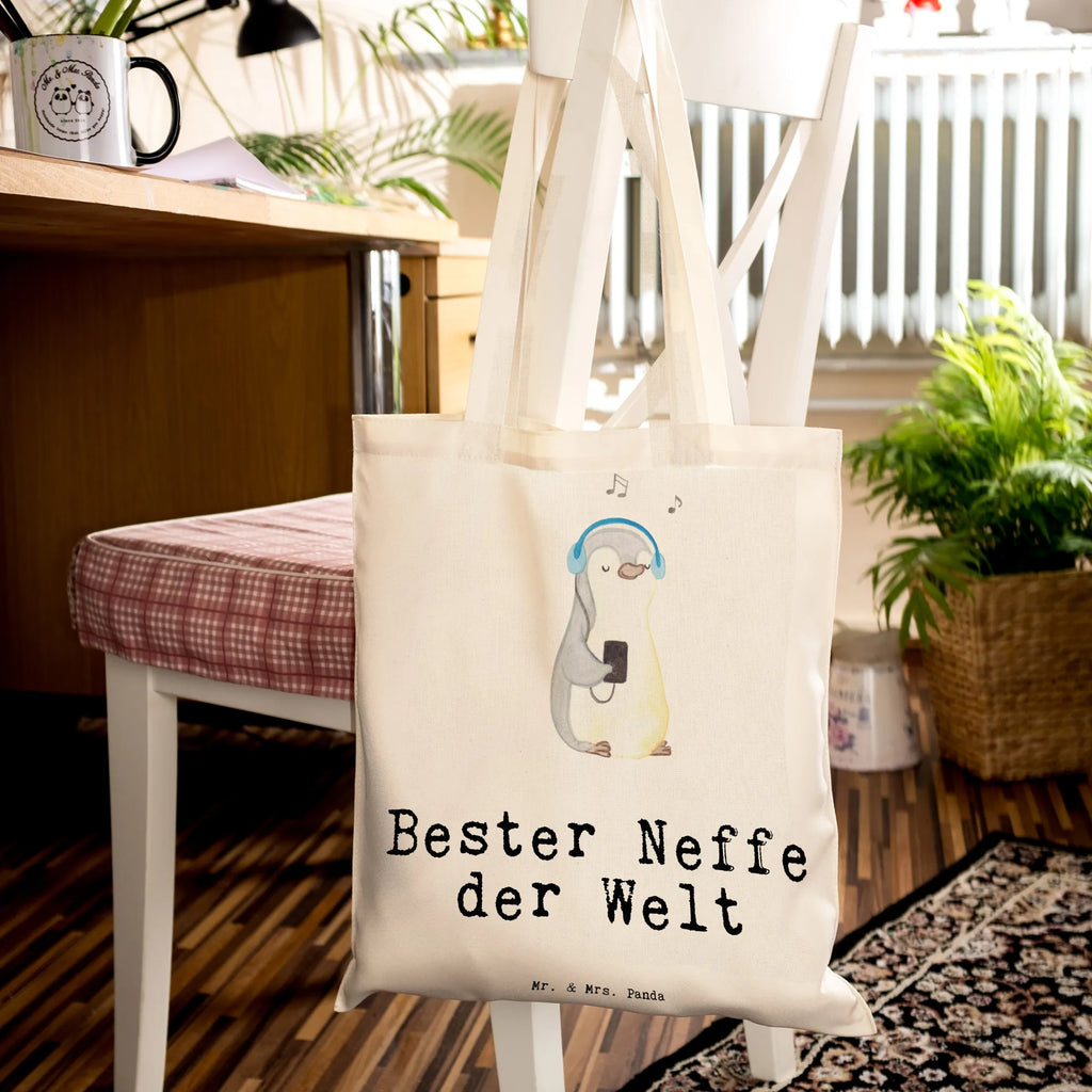 Tragetasche Pinguin Bester Neffe der Welt Beuteltasche, Beutel, Einkaufstasche, Jutebeutel, Stoffbeutel, Tasche, Shopper, Umhängetasche, Strandtasche, Schultertasche, Stofftasche, Tragetasche, Badetasche, Jutetasche, Einkaufstüte, Laptoptasche, für, Dankeschön, Geschenk, Schenken, Geburtstag, Geburtstagsgeschenk, Geschenkidee, Danke, Bedanken, Mitbringsel, Freude machen, Geschenktipp, Neffe, Onkel, Tante, Patentante, Patentonkel, Patenkind, Taufe, Sohn der Schwester, Sohn des Bruders, Bester