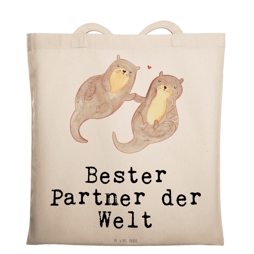 Tragetasche Otter Bester Partner der Welt Beuteltasche, Beutel, Einkaufstasche, Jutebeutel, Stoffbeutel, Tasche, Shopper, Umhängetasche, Strandtasche, Schultertasche, Stofftasche, Tragetasche, Badetasche, Jutetasche, Einkaufstüte, Laptoptasche, für, Dankeschön, Geschenk, Schenken, Geburtstag, Geburtstagsgeschenk, Geschenkidee, Danke, Bedanken, Mitbringsel, Freude machen, Geschenktipp, Partner, Ehepartner, Mann, Frau, Ehefrau, Ehemann. Freundin, Freund, Lebensgefährte, Paar, Liebe