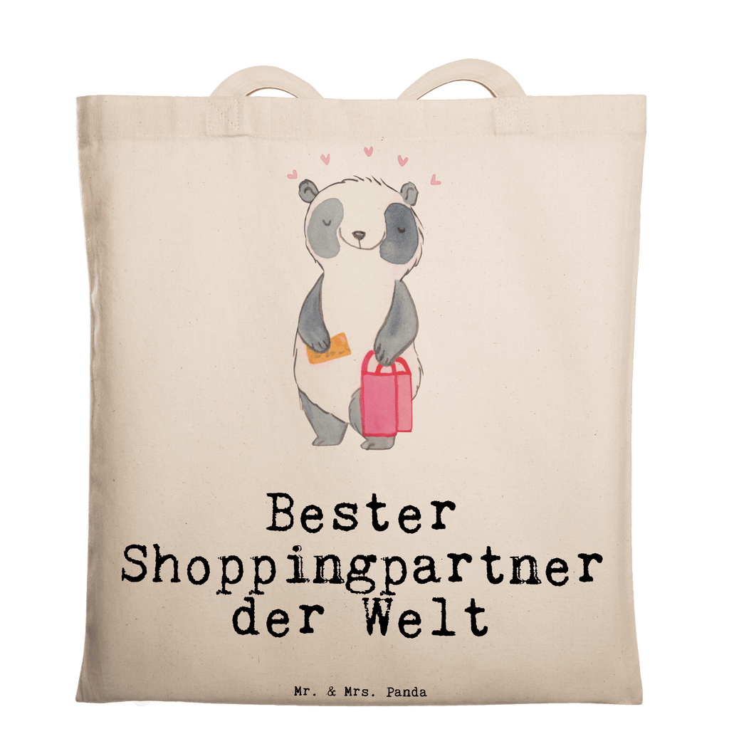 Tragetasche Panda Bester Shoppingpartner der Welt Beuteltasche, Beutel, Einkaufstasche, Jutebeutel, Stoffbeutel, Tasche, Shopper, Umhängetasche, Strandtasche, Schultertasche, Stofftasche, Tragetasche, Badetasche, Jutetasche, Einkaufstüte, Laptoptasche, für, Dankeschön, Geschenk, Schenken, Geburtstag, Geburtstagsgeschenk, Geschenkidee, Danke, Bedanken, Mitbringsel, Freude machen, Geschenktipp, Shoppingpartner, Shoppen, Begleitung, Partner, Freundin, Freund, bff, Shopping, Einkaufen, Shopping-Queen, Queen, Bester