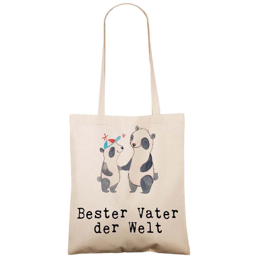 Tragetasche Panda Bester Vater der Welt Beuteltasche, Beutel, Einkaufstasche, Jutebeutel, Stoffbeutel, Tasche, Shopper, Umhängetasche, Strandtasche, Schultertasche, Stofftasche, Tragetasche, Badetasche, Jutetasche, Einkaufstüte, Laptoptasche, für, Dankeschön, Geschenk, Schenken, Geburtstag, Geburtstagsgeschenk, Geschenkidee, Danke, Bedanken, Mitbringsel, Freude machen, Geschenktipp, Vater, Papa, Dad, Daddy, Paps, Papi, Vati, Eltern, Geschenk Vater, Mann, Familie, Bester, Kleinigkeit