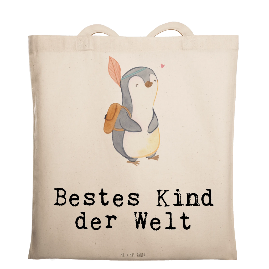 Tragetasche Pinguin Bestes Kind der Welt Beuteltasche, Beutel, Einkaufstasche, Jutebeutel, Stoffbeutel, Tasche, Shopper, Umhängetasche, Strandtasche, Schultertasche, Stofftasche, Tragetasche, Badetasche, Jutetasche, Einkaufstüte, Laptoptasche, für, Dankeschön, Geschenk, Schenken, Geburtstag, Geburtstagsgeschenk, Geschenkidee, Danke, Bedanken, Mitbringsel, Freude machen, Geschenktipp, Kinder, Kind, Kid, Kids, Kiddy, Bestes, Tochter, Sohn, Nachwuchs, Geburt, Liebling, Taufe