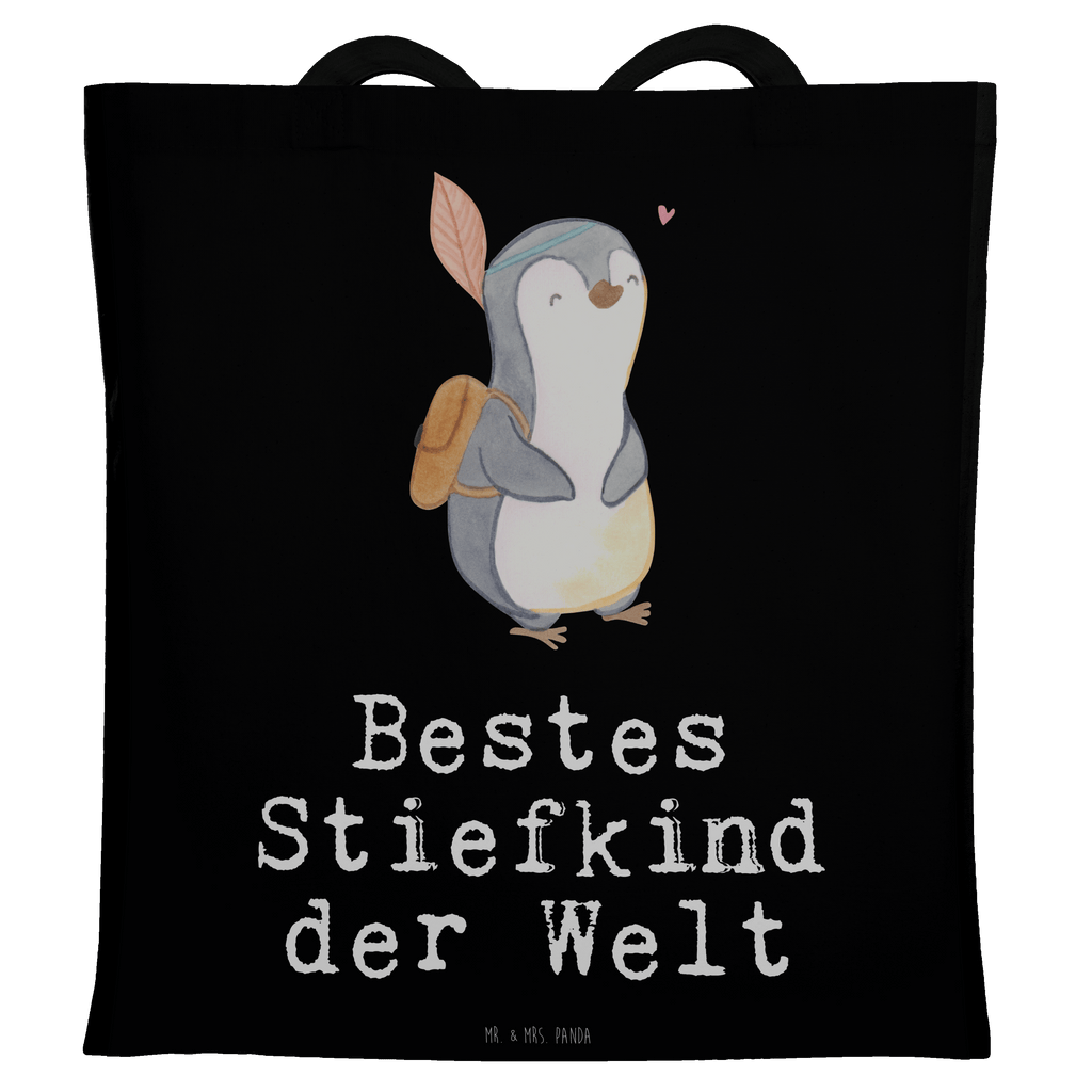 Tragetasche Pinguin Bestes Stiefkind der Welt Beuteltasche, Beutel, Einkaufstasche, Jutebeutel, Stoffbeutel, Tasche, Shopper, Umhängetasche, Strandtasche, Schultertasche, Stofftasche, Tragetasche, Badetasche, Jutetasche, Einkaufstüte, Laptoptasche, für, Dankeschön, Geschenk, Schenken, Geburtstag, Geburtstagsgeschenk, Geschenkidee, Danke, Bedanken, Mitbringsel, Freude machen, Geschenktipp, Stiefkind, angeheiratet, Kinder, Kind, Kid, Kids, Kiddy, Bestes, Tochter, Sohn, Nachwuchs, Geburt, Liebling, Taufe