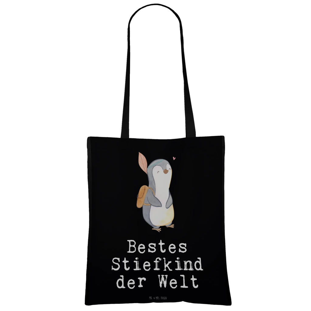 Tragetasche Pinguin Bestes Stiefkind der Welt Beuteltasche, Beutel, Einkaufstasche, Jutebeutel, Stoffbeutel, Tasche, Shopper, Umhängetasche, Strandtasche, Schultertasche, Stofftasche, Tragetasche, Badetasche, Jutetasche, Einkaufstüte, Laptoptasche, für, Dankeschön, Geschenk, Schenken, Geburtstag, Geburtstagsgeschenk, Geschenkidee, Danke, Bedanken, Mitbringsel, Freude machen, Geschenktipp, Stiefkind, angeheiratet, Kinder, Kind, Kid, Kids, Kiddy, Bestes, Tochter, Sohn, Nachwuchs, Geburt, Liebling, Taufe