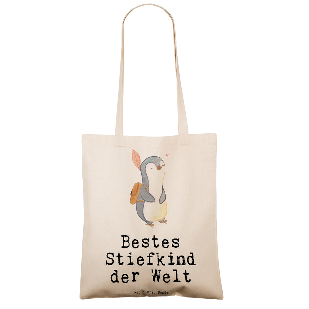 Tragetasche Pinguin Bestes Stiefkind der Welt Beuteltasche, Beutel, Einkaufstasche, Jutebeutel, Stoffbeutel, Tasche, Shopper, Umhängetasche, Strandtasche, Schultertasche, Stofftasche, Tragetasche, Badetasche, Jutetasche, Einkaufstüte, Laptoptasche, für, Dankeschön, Geschenk, Schenken, Geburtstag, Geburtstagsgeschenk, Geschenkidee, Danke, Bedanken, Mitbringsel, Freude machen, Geschenktipp, Stiefkind, angeheiratet, Kinder, Kind, Kid, Kids, Kiddy, Bestes, Tochter, Sohn, Nachwuchs, Geburt, Liebling, Taufe