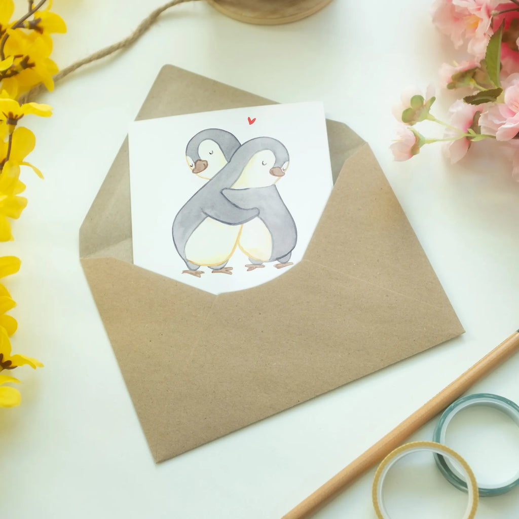 Grußkarte Pinguin Beste Frau der Welt Grußkarte, Klappkarte, Einladungskarte, Glückwunschkarte, Hochzeitskarte, Geburtstagskarte, Karte, Ansichtskarten, für, Dankeschön, Geschenk, Schenken, Geburtstag, Geburtstagsgeschenk, Geschenkidee, Danke, Bedanken, Mitbringsel, Freude machen, Geschenktipp, Beste, Frau, Ehefrau, Partnerin, Freundin, Traumfrau, Liebling, Ehepartner, Ehe, Gattin, Lebensgefährtin, Braut, Kleinigkeit