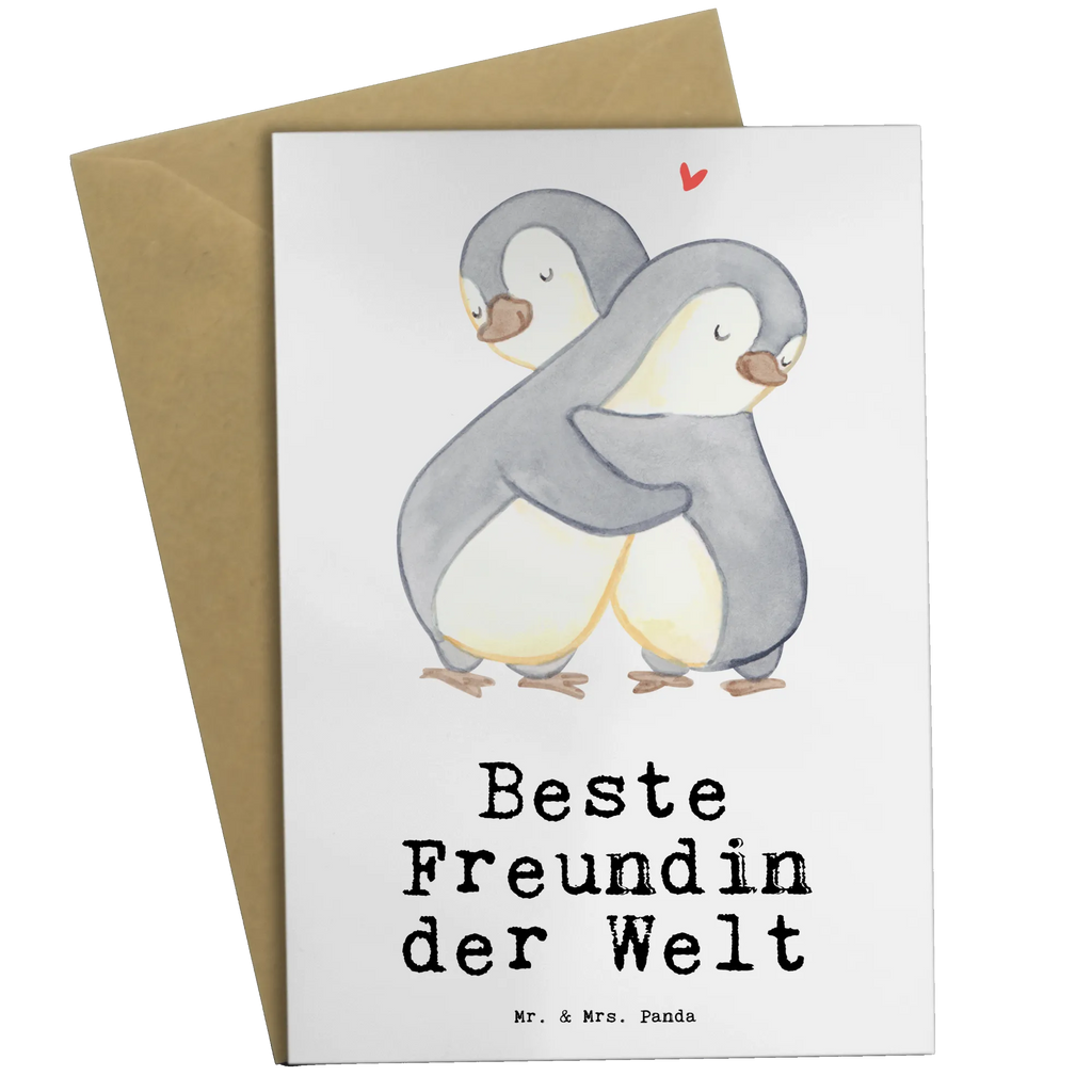 Grußkarte Pinguin Beste Freundin der Welt Grußkarte, Klappkarte, Einladungskarte, Glückwunschkarte, Hochzeitskarte, Geburtstagskarte, Karte, Ansichtskarten, für, Dankeschön, Geschenk, Schenken, Geburtstag, Geburtstagsgeschenk, Geschenkidee, Danke, Bedanken, Mitbringsel, Freude machen, Geschenktipp, Freundin, beste Freundin, Ehefrau, Frau, bae, bff, Freundinnen, Jahrestag, Freundschaft. Liebste, beste, Spruch