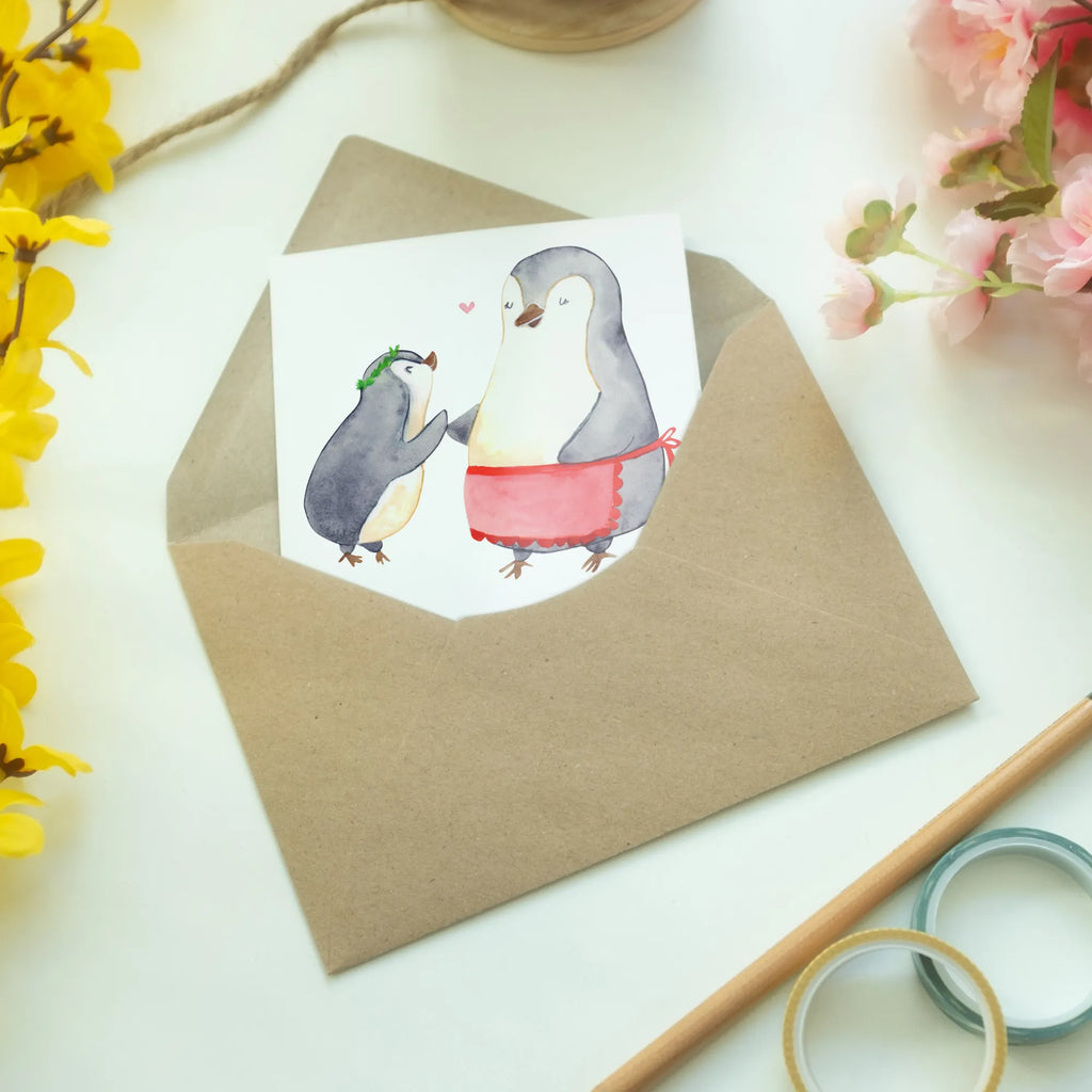 Grußkarte Pinguin Beste Mami der Welt Grußkarte, Klappkarte, Einladungskarte, Glückwunschkarte, Hochzeitskarte, Geburtstagskarte, Karte, Ansichtskarten, für, Dankeschön, Geschenk, Schenken, Geburtstag, Geburtstagsgeschenk, Geschenkidee, Danke, Bedanken, Mitbringsel, Freude machen, Geschenktipp, Mama, Mami, Mutter, Muttertag, Mutti, Ma, Tochter, Sohn, Beste Mama, Beste, Supermama