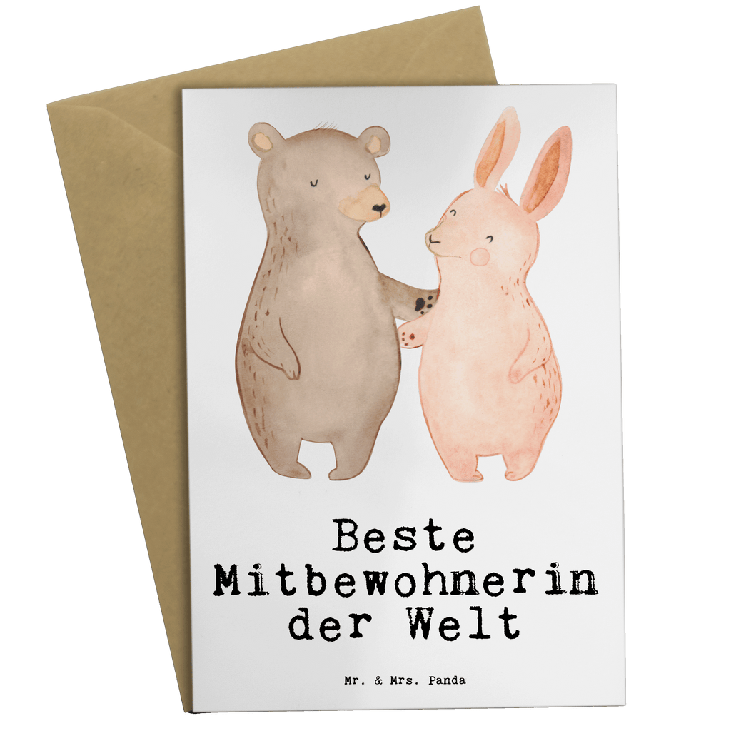 Grußkarte Hase Beste Mitbewohnerin der Welt Grußkarte, Klappkarte, Einladungskarte, Glückwunschkarte, Hochzeitskarte, Geburtstagskarte, Karte, Ansichtskarten, für, Dankeschön, Geschenk, Schenken, Geburtstag, Geburtstagsgeschenk, Geschenkidee, Danke, Bedanken, Mitbringsel, Freude machen, Geschenktipp, Mitbewohnerin, WG, Zimmernachbarin, Wohngemeinschaft, WG-Bewohnerin, Zimmerkollegin, Zimmergenossin, Stubenkameradin