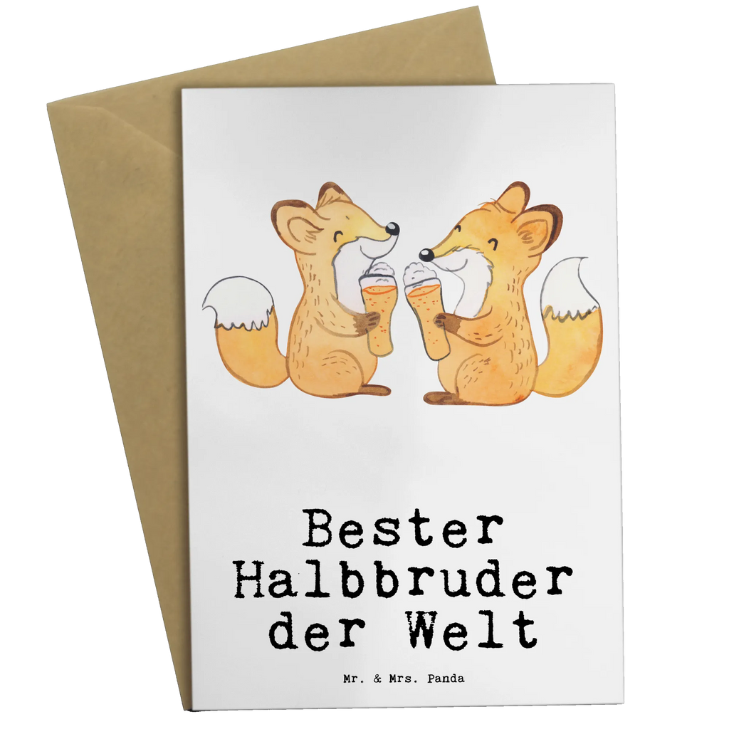 Grußkarte Fuchs Bester Halbbruder der Welt Grußkarte, Klappkarte, Einladungskarte, Glückwunschkarte, Hochzeitskarte, Geburtstagskarte, Karte, Ansichtskarten, für, Dankeschön, Geschenk, Schenken, Geburtstag, Geburtstagsgeschenk, Geschenkidee, Danke, Bedanken, Mitbringsel, Freude machen, Geschenktipp, Halbbruder, Stiefbruder, Stief, Stiefgeschwister, Bruder, Brudi, Geschwister, Bruderherz, Schwester, Familie, Kleinigkeit, Brother, Bester, Sohn