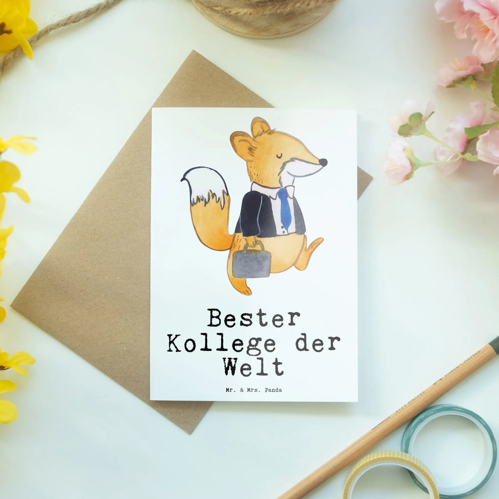 Grußkarte Fuchs Bester Kollege der Welt Grußkarte, Klappkarte, Einladungskarte, Glückwunschkarte, Hochzeitskarte, Geburtstagskarte, Karte, Ansichtskarten, für, Dankeschön, Geschenk, Schenken, Geburtstag, Geburtstagsgeschenk, Geschenkidee, Danke, Bedanken, Mitbringsel, Freude machen, Geschenktipp, Arbeitskollege, Kollege, Büro, Abschiedsgeschenk, Ruhestand, Arbeit, Mitarbeiter, Berufsgenosse, Beruf