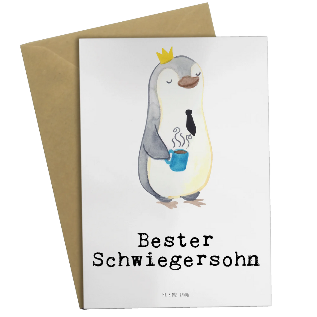 Grußkarte Pinguin Bester Schwiegersohn Grußkarte, Klappkarte, Einladungskarte, Glückwunschkarte, Hochzeitskarte, Geburtstagskarte, Karte, Ansichtskarten, für, Dankeschön, Geschenk, Schenken, Geburtstag, Geburtstagsgeschenk, Geschenkidee, Danke, Bedanken, Mitbringsel, Freude machen, Geschenktipp, Schwiegersohn, Tochter, Ehefrau des Sohns, Frau, angeheiratet, Hochzeit, Heirat