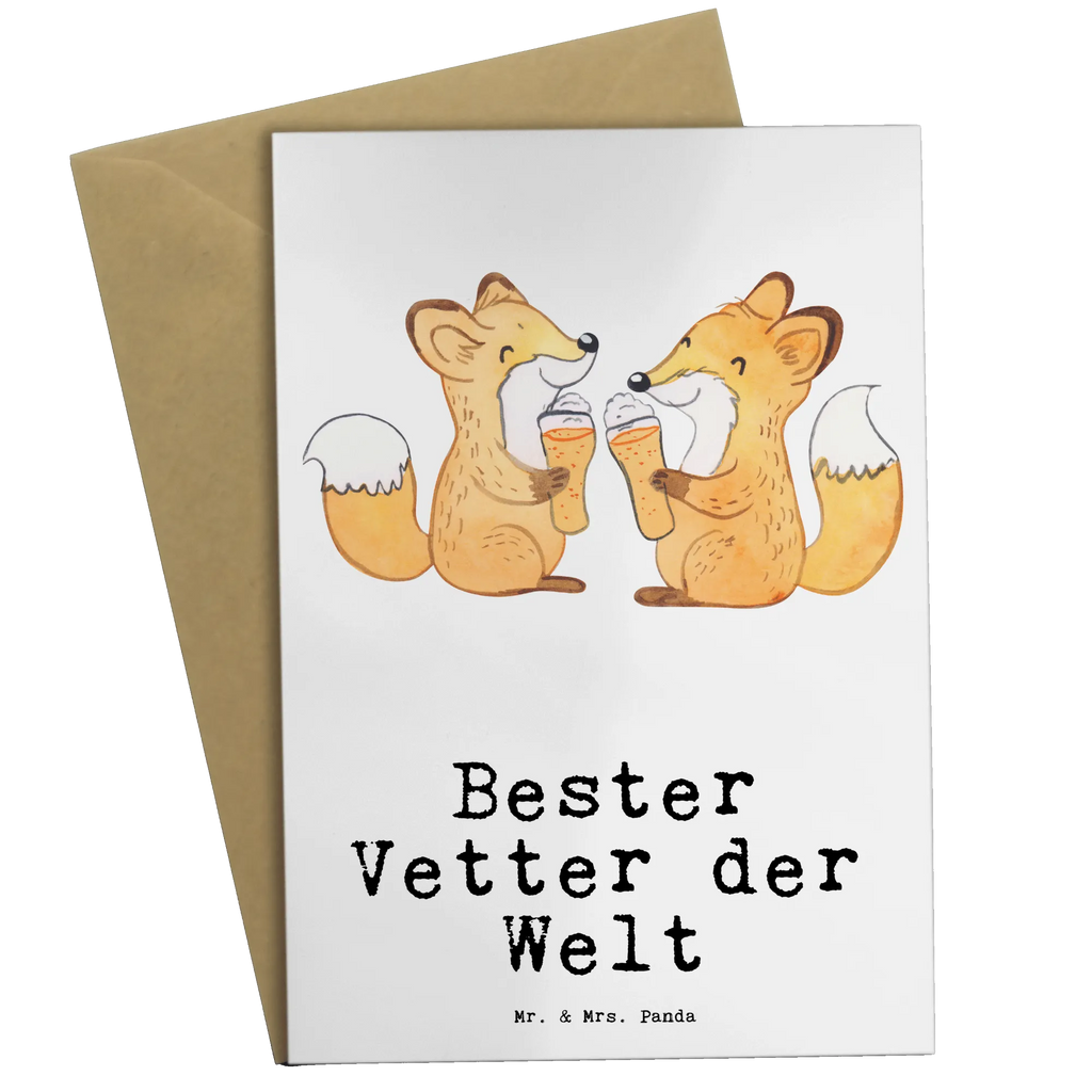 Grußkarte Fuchs Bester Vetter der Welt Grußkarte, Klappkarte, Einladungskarte, Glückwunschkarte, Hochzeitskarte, Geburtstagskarte, Karte, Ansichtskarten, für, Dankeschön, Geschenk, Schenken, Geburtstag, Geburtstagsgeschenk, Geschenkidee, Danke, Bedanken, Mitbringsel, Freude machen, Geschenktipp, Vetter, Cousin, Kousin, Sohn von Onkel, Sohn von Tante, Familie, Verwandtschaft, Cousine