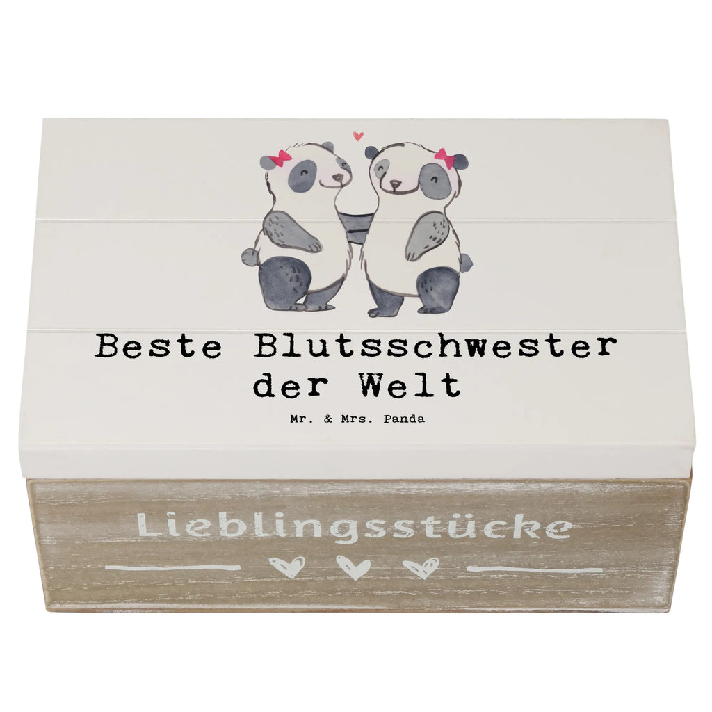 Holzkiste Panda Beste Blutsschwester der Welt Holzkiste, Kiste, Schatzkiste, Truhe, Schatulle, XXL, Erinnerungsbox, Erinnerungskiste, Dekokiste, Aufbewahrungsbox, Geschenkbox, Geschenkdose, für, Dankeschön, Geschenk, Schenken, Geburtstag, Geburtstagsgeschenk, Geschenkidee, Danke, Bedanken, Mitbringsel, Freude machen, Geschenktipp, Blutsschwester, Blutsgeschwister, Freundin, Bae, Schwestern, Schwester, Geschwister, Schwesterherz, Sister, Familie, Kleinigkeit, Beste, Tochter, Liebe