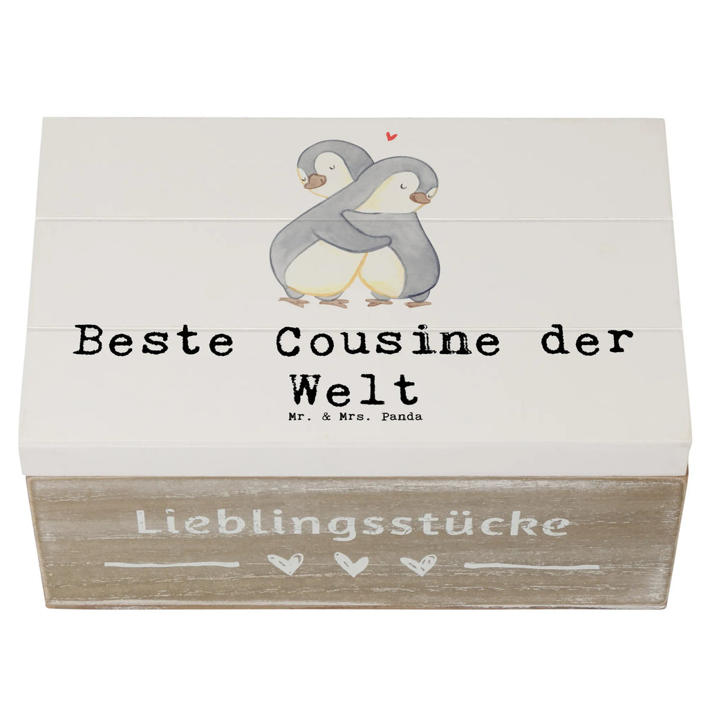 Holzkiste Pinguin Beste Cousine der Welt Holzkiste, Kiste, Schatzkiste, Truhe, Schatulle, XXL, Erinnerungsbox, Erinnerungskiste, Dekokiste, Aufbewahrungsbox, Geschenkbox, Geschenkdose, für, Dankeschön, Geschenk, Schenken, Geburtstag, Geburtstagsgeschenk, Geschenkidee, Danke, Bedanken, Mitbringsel, Freude machen, Geschenktipp, Cousine, Kusine, Kousine, Cousinchen, Tochter von Onkel, Tochter von Tante, Familie, Verwandtschaft, Cousin