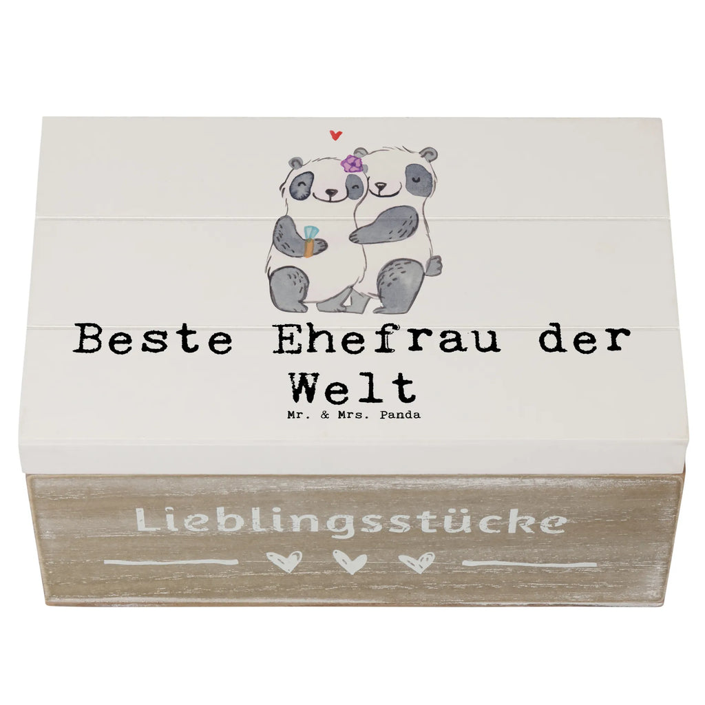 Holzkiste Panda Beste Ehefrau der Welt Holzkiste, Kiste, Schatzkiste, Truhe, Schatulle, XXL, Erinnerungsbox, Erinnerungskiste, Dekokiste, Aufbewahrungsbox, Geschenkbox, Geschenkdose, für, Dankeschön, Geschenk, Schenken, Geburtstag, Geburtstagsgeschenk, Geschenkidee, Danke, Bedanken, Mitbringsel, Freude machen, Geschenktipp, Ehefrau, Beste, Frau, Partnerin, Freundin, Traumfrau, Hochzeit, Liebling, Ehepartner, Ehe, Gattin, Lebensgefährtin, Braut, Kleinigkeit