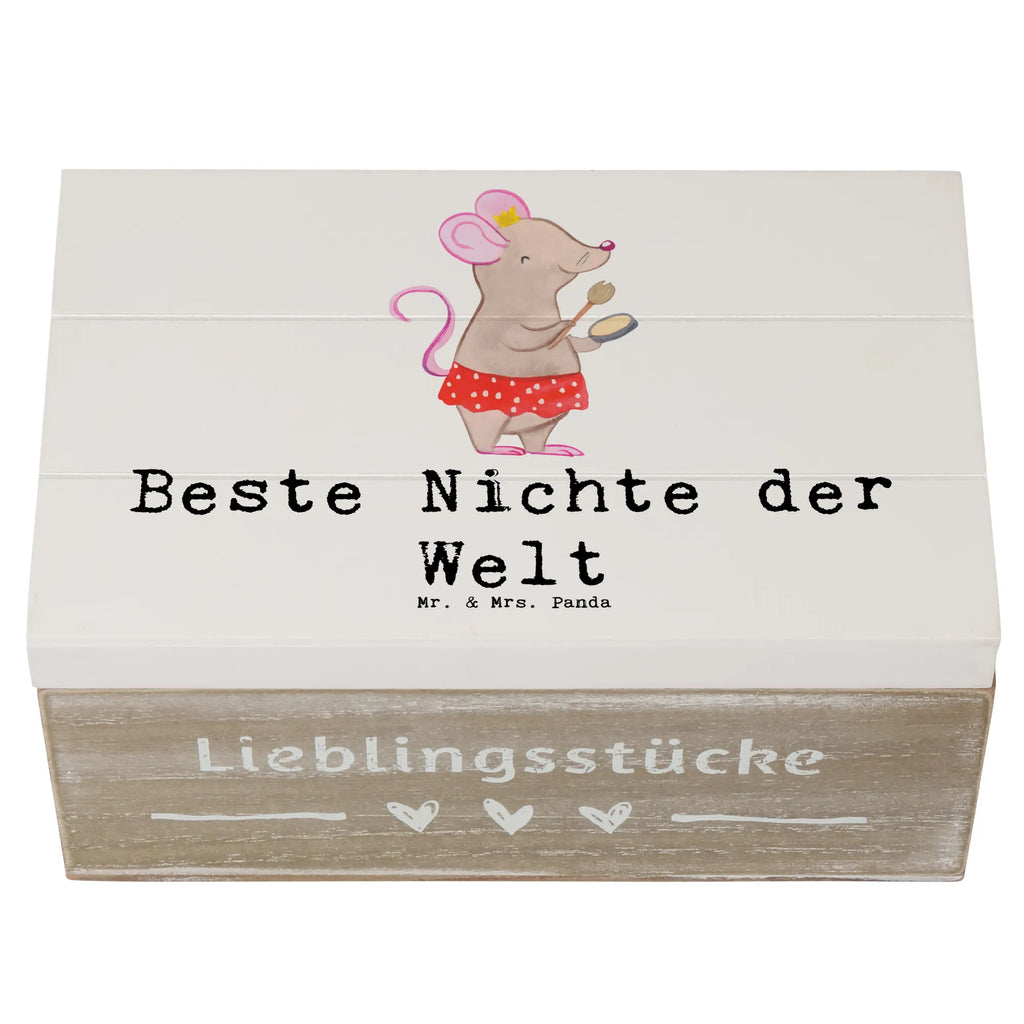 Holzkiste Maus Beste Nichte der Welt Holzkiste, Kiste, Schatzkiste, Truhe, Schatulle, XXL, Erinnerungsbox, Erinnerungskiste, Dekokiste, Aufbewahrungsbox, Geschenkbox, Geschenkdose, für, Dankeschön, Geschenk, Schenken, Geburtstag, Geburtstagsgeschenk, Geschenkidee, Danke, Bedanken, Mitbringsel, Freude machen, Geschenktipp, Nichte, Onkel, Tante, Patentante, Patenonkel, Patenkind, Taufe, Tochter der Schwester, Tochter des Bruders, Beste