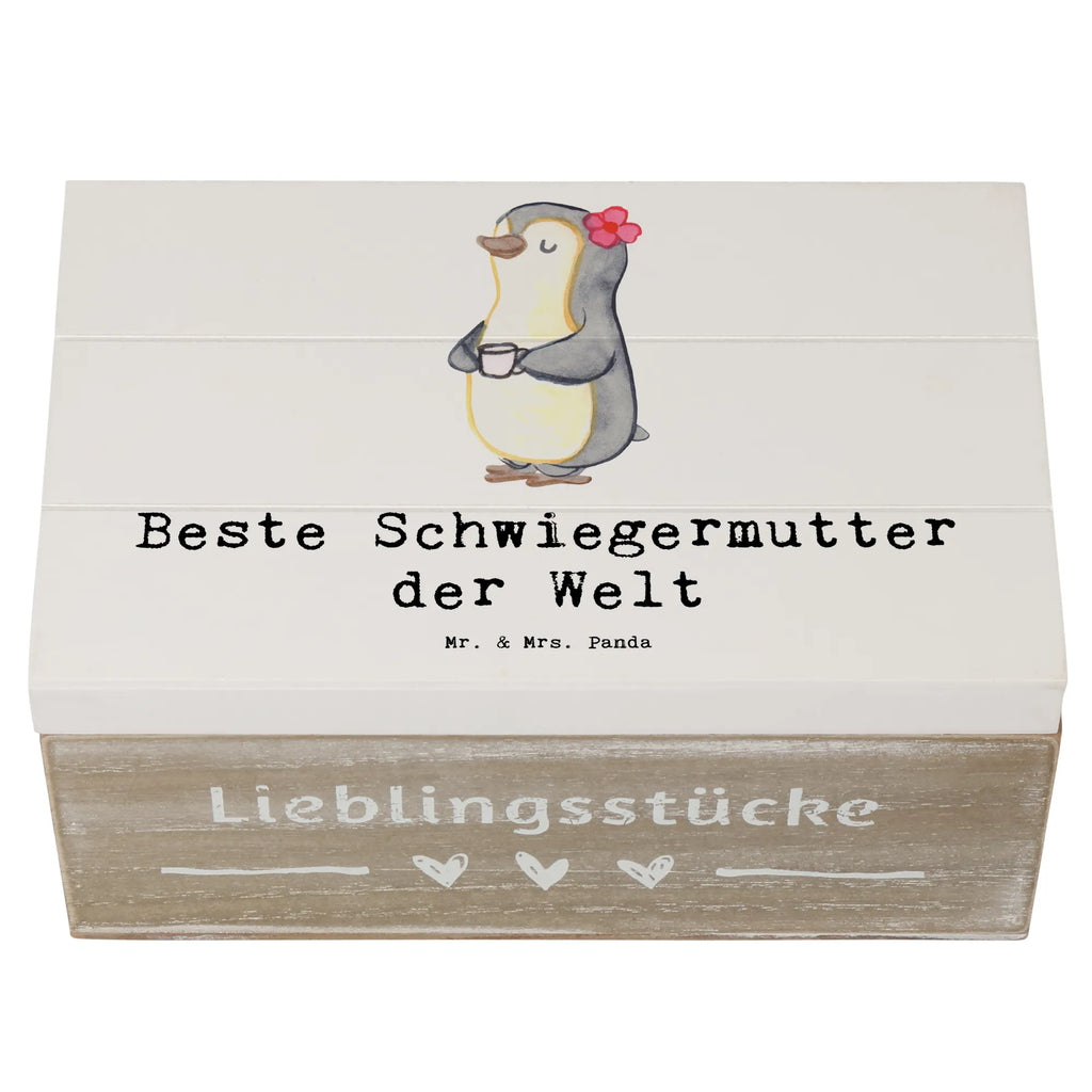 Holzkiste Pinguin Beste Schwiegermutter der Welt Holzkiste, Kiste, Schatzkiste, Truhe, Schatulle, XXL, Erinnerungsbox, Erinnerungskiste, Dekokiste, Aufbewahrungsbox, Geschenkbox, Geschenkdose, für, Dankeschön, Geschenk, Schenken, Geburtstag, Geburtstagsgeschenk, Geschenkidee, Danke, Bedanken, Mitbringsel, Freude machen, Geschenktipp, Schwiegermutter, Schwiegermama, Schwiegereltern, Mama, Mutter, Mutter des Ehepartners, angeheiratet