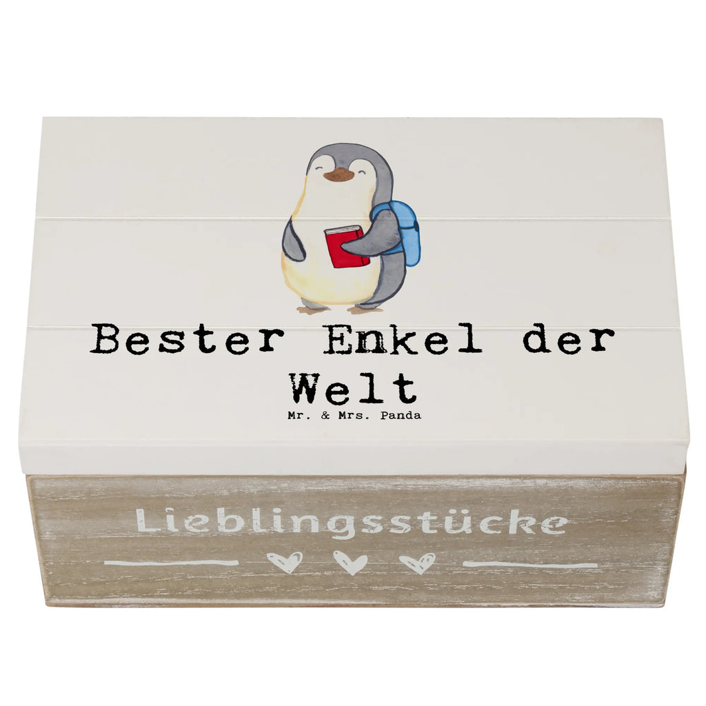 Holzkiste Pinguin Bester Enkel der Welt Holzkiste, Kiste, Schatzkiste, Truhe, Schatulle, XXL, Erinnerungsbox, Erinnerungskiste, Dekokiste, Aufbewahrungsbox, Geschenkbox, Geschenkdose, für, Dankeschön, Geschenk, Schenken, Geburtstag, Geburtstagsgeschenk, Geschenkidee, Danke, Bedanken, Mitbringsel, Freude machen, Geschenktipp, Enkel, Enkelkind, Enkelsohn, Oma, Opa, Kind von Tochter, Kind von Sohn, Taufe, Großsohn