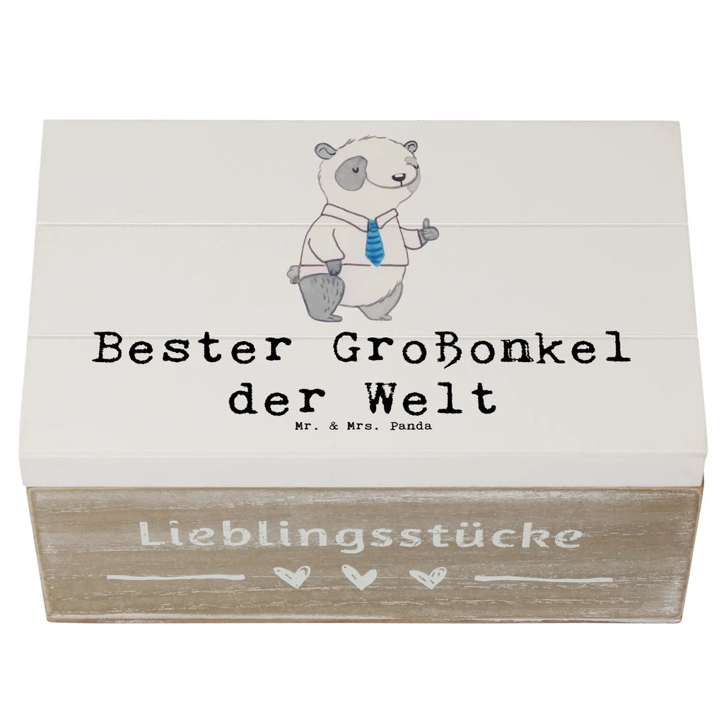 Holzkiste Panda Bester Großonkel der Welt Holzkiste, Kiste, Schatzkiste, Truhe, Schatulle, XXL, Erinnerungsbox, Erinnerungskiste, Dekokiste, Aufbewahrungsbox, Geschenkbox, Geschenkdose, für, Dankeschön, Geschenk, Schenken, Geburtstag, Geburtstagsgeschenk, Geschenkidee, Danke, Bedanken, Mitbringsel, Freude machen, Geschenktipp, Großonkel, Onkel