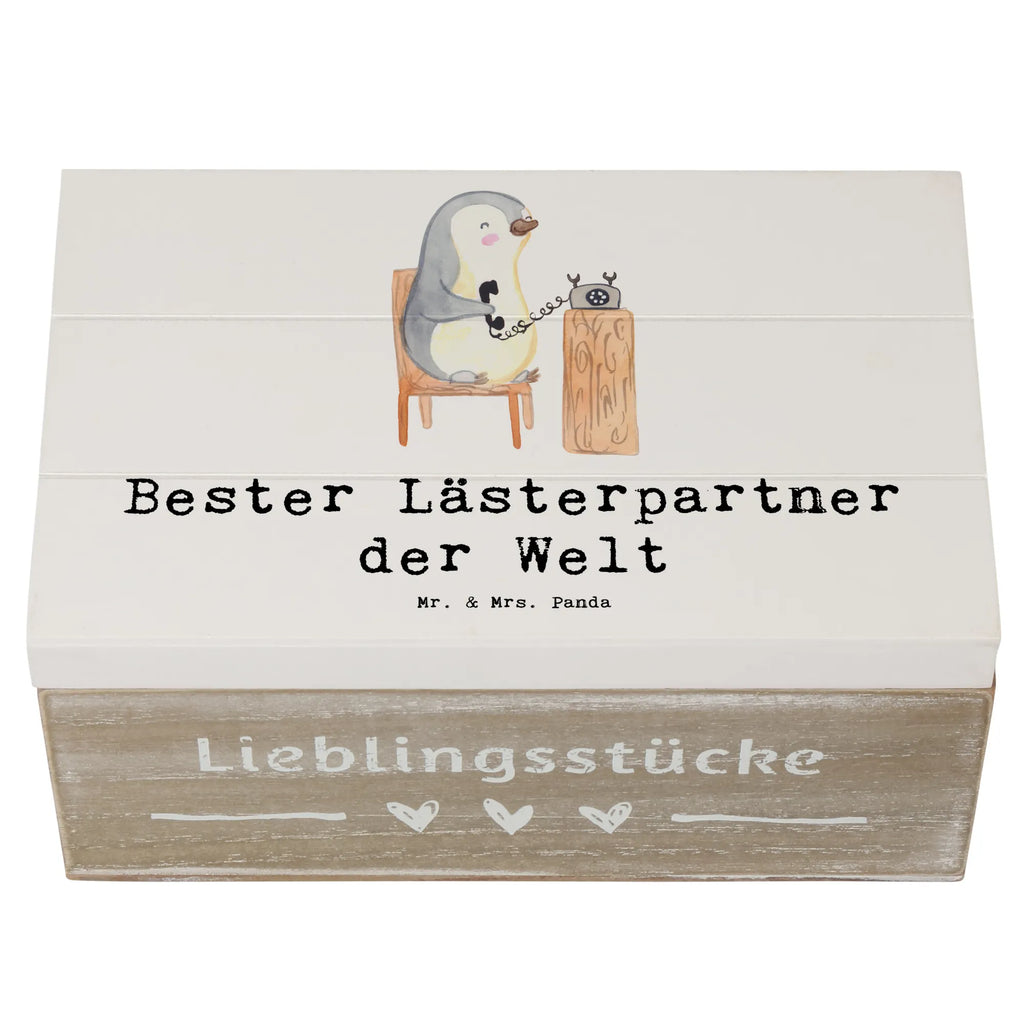 Holzkiste Pinguin Bester Lästerpartner der Welt Holzkiste, Kiste, Schatzkiste, Truhe, Schatulle, XXL, Erinnerungsbox, Erinnerungskiste, Dekokiste, Aufbewahrungsbox, Geschenkbox, Geschenkdose, für, Dankeschön, Geschenk, Schenken, Geburtstag, Geburtstagsgeschenk, Geschenkidee, Danke, Bedanken, Mitbringsel, Freude machen, Geschenktipp, Lästerpartner, Lesterpartner, lestern, Lästerschwester, Lästern, beste Freundin, Freundin, Spaß, bff