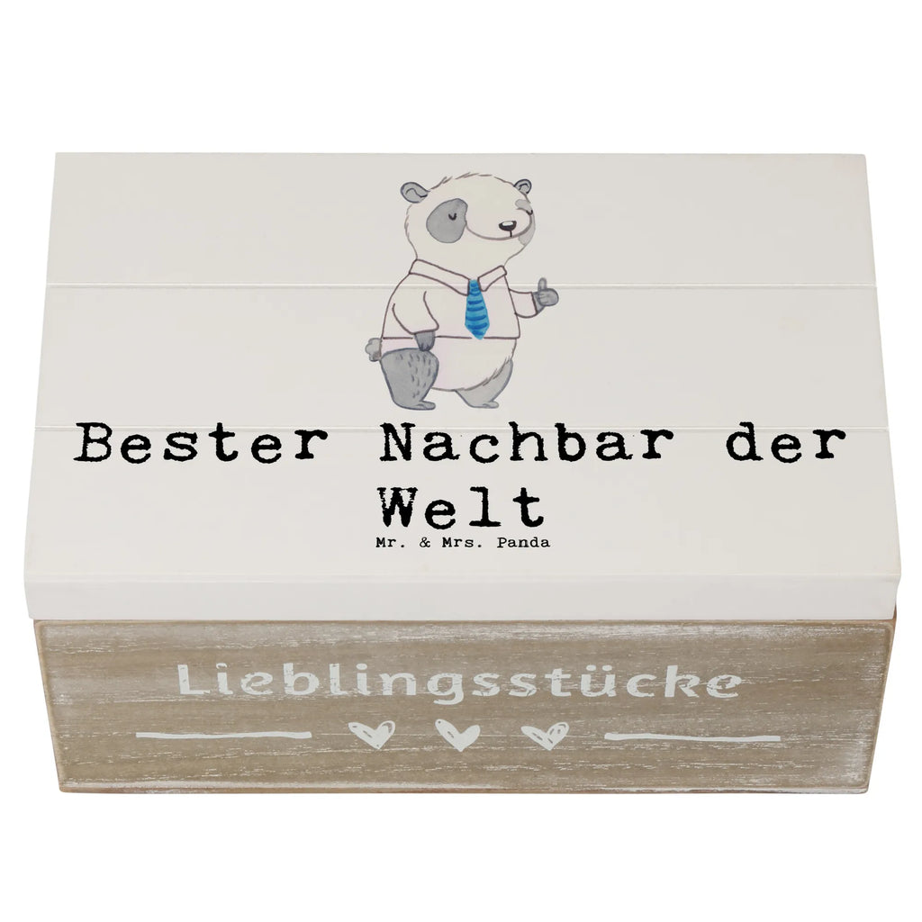 Holzkiste Panda Bester Nachbar der Welt Holzkiste, Kiste, Schatzkiste, Truhe, Schatulle, XXL, Erinnerungsbox, Erinnerungskiste, Dekokiste, Aufbewahrungsbox, Geschenkbox, Geschenkdose, für, Dankeschön, Geschenk, Schenken, Geburtstag, Geburtstagsgeschenk, Geschenkidee, Danke, Bedanken, Mitbringsel, Freude machen, Geschenktipp, Nachbar, Nachbarn, Nachbarschaft, Freund, Angrenzer, Anwohner, Bewohner, Freundschaft