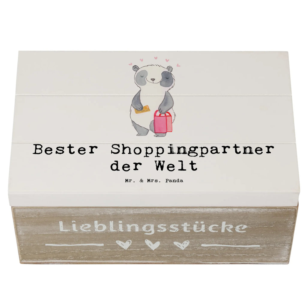 Holzkiste Panda Bester Shoppingpartner der Welt Holzkiste, Kiste, Schatzkiste, Truhe, Schatulle, XXL, Erinnerungsbox, Erinnerungskiste, Dekokiste, Aufbewahrungsbox, Geschenkbox, Geschenkdose, für, Dankeschön, Geschenk, Schenken, Geburtstag, Geburtstagsgeschenk, Geschenkidee, Danke, Bedanken, Mitbringsel, Freude machen, Geschenktipp, Shoppingpartner, Shoppen, Begleitung, Partner, Freundin, Freund, bff, Shopping, Einkaufen, Shopping-Queen, Queen, Bester