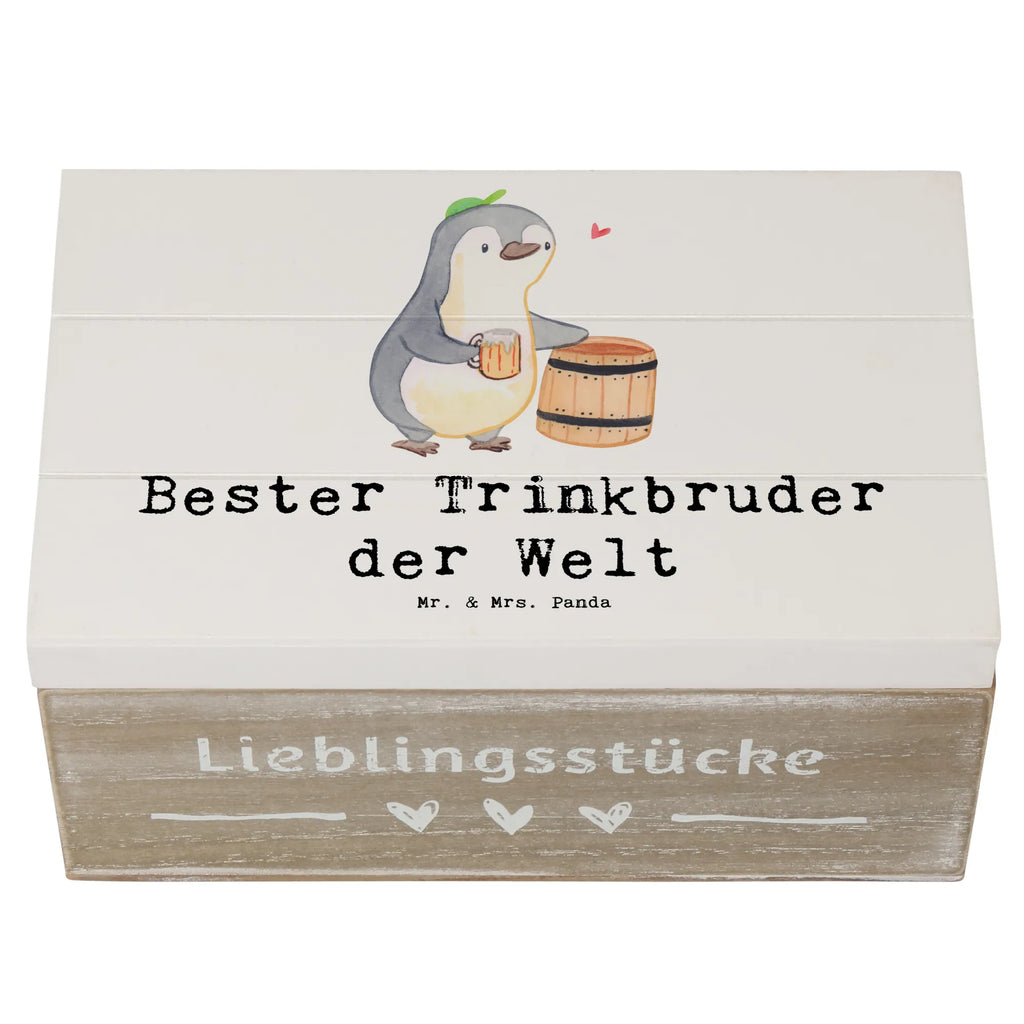 Holzkiste Pinguin Bester Trinkbruder der Welt Holzkiste, Kiste, Schatzkiste, Truhe, Schatulle, XXL, Erinnerungsbox, Erinnerungskiste, Dekokiste, Aufbewahrungsbox, Geschenkbox, Geschenkdose, für, Dankeschön, Geschenk, Schenken, Geburtstag, Geburtstagsgeschenk, Geschenkidee, Danke, Bedanken, Mitbringsel, Freude machen, Geschenktipp, Trinkbruder, Trinkkumpel, Kumpel, Saufkumpane, Kumpane, Trinken, Party, Kleinigkeit